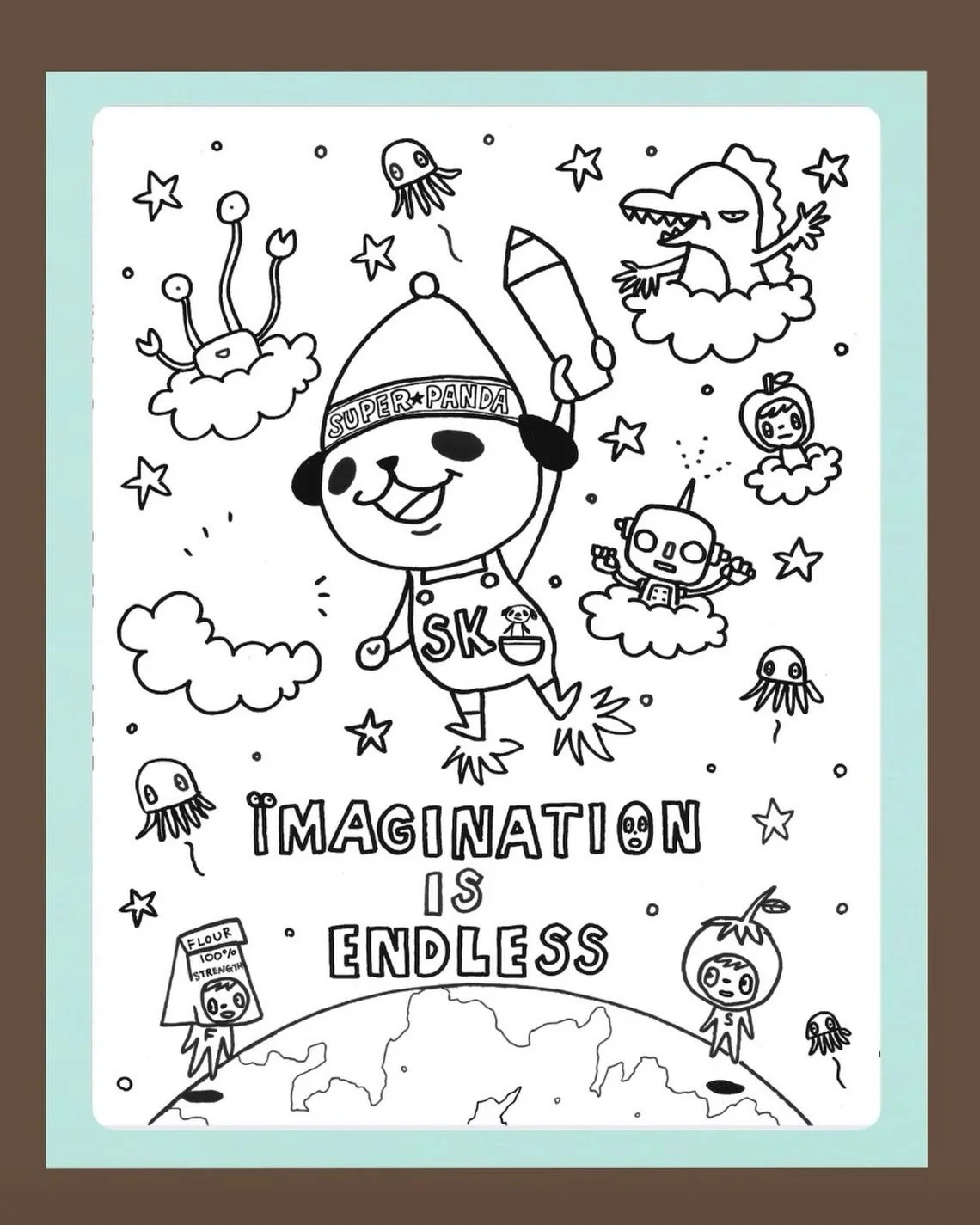 I&rsquo;m so happy to share this illustration I recently created for @cityofsaskatoon for a coloring contest! 

Create your own creature in the empty cloud ☁️

It&rsquo;s open for all ages to colour for fun!

Your creation will be displayed at Cosmo 