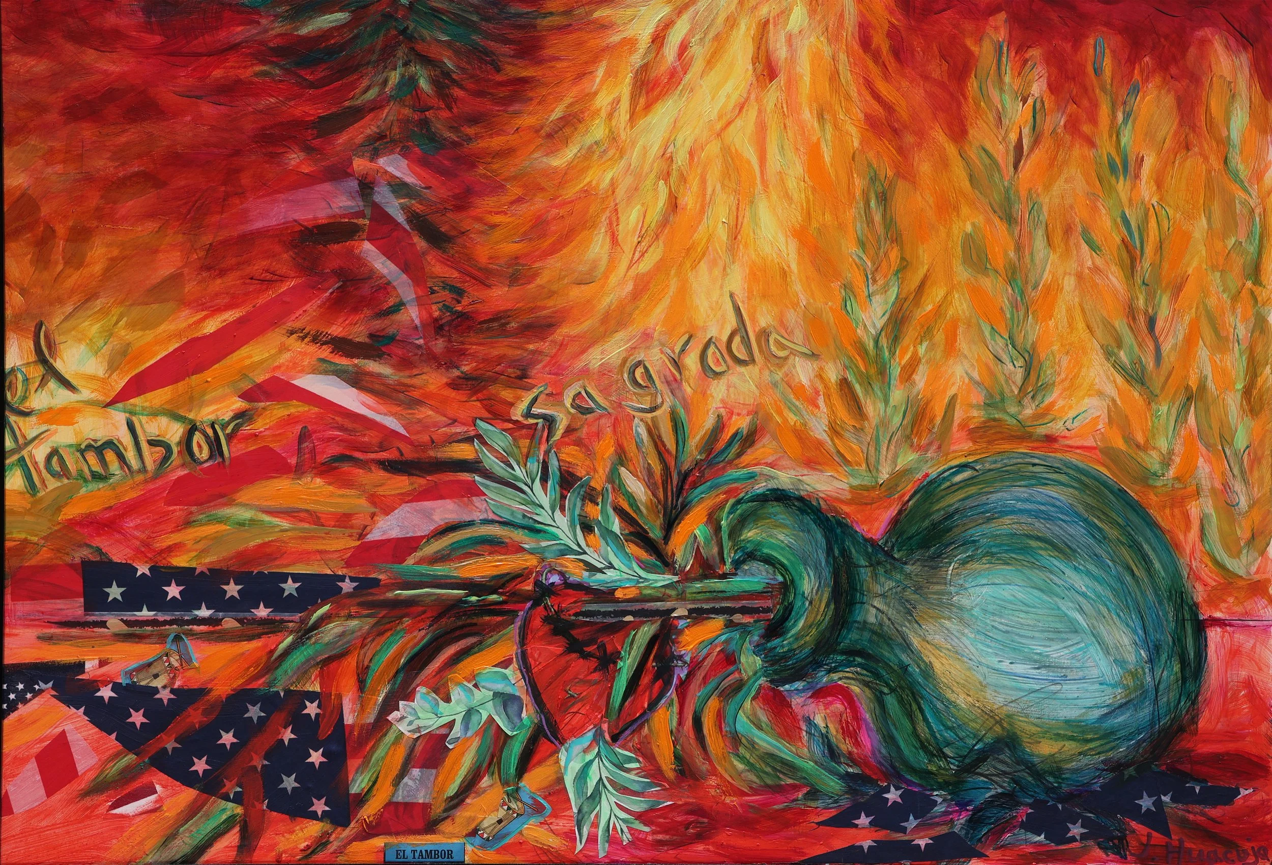 2 a. "El Tambor Sagrada with Tornado" detail.