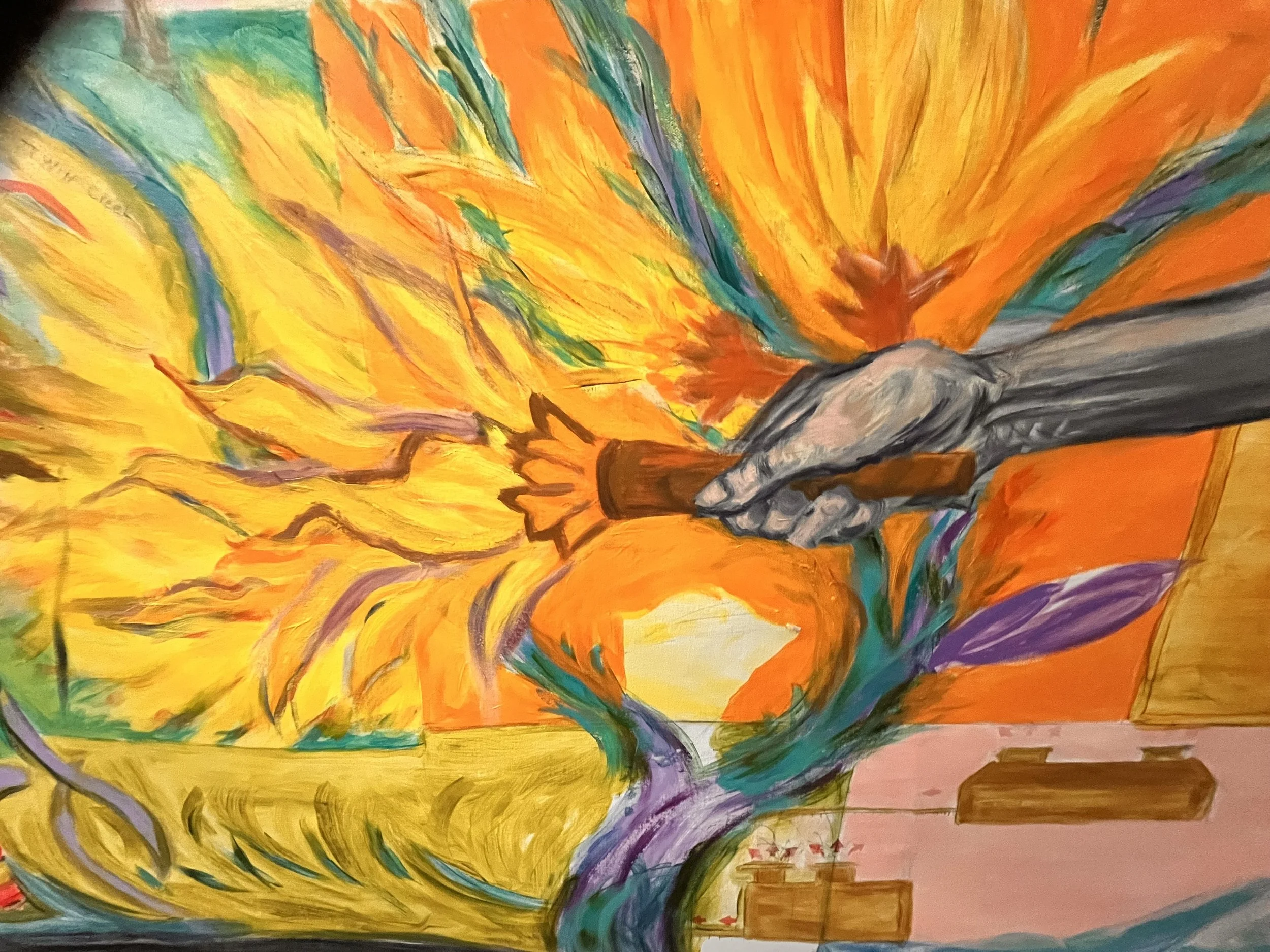 "Liberty Flame", detail from "Miami Valley Ohio" (2025, 98 x 48).