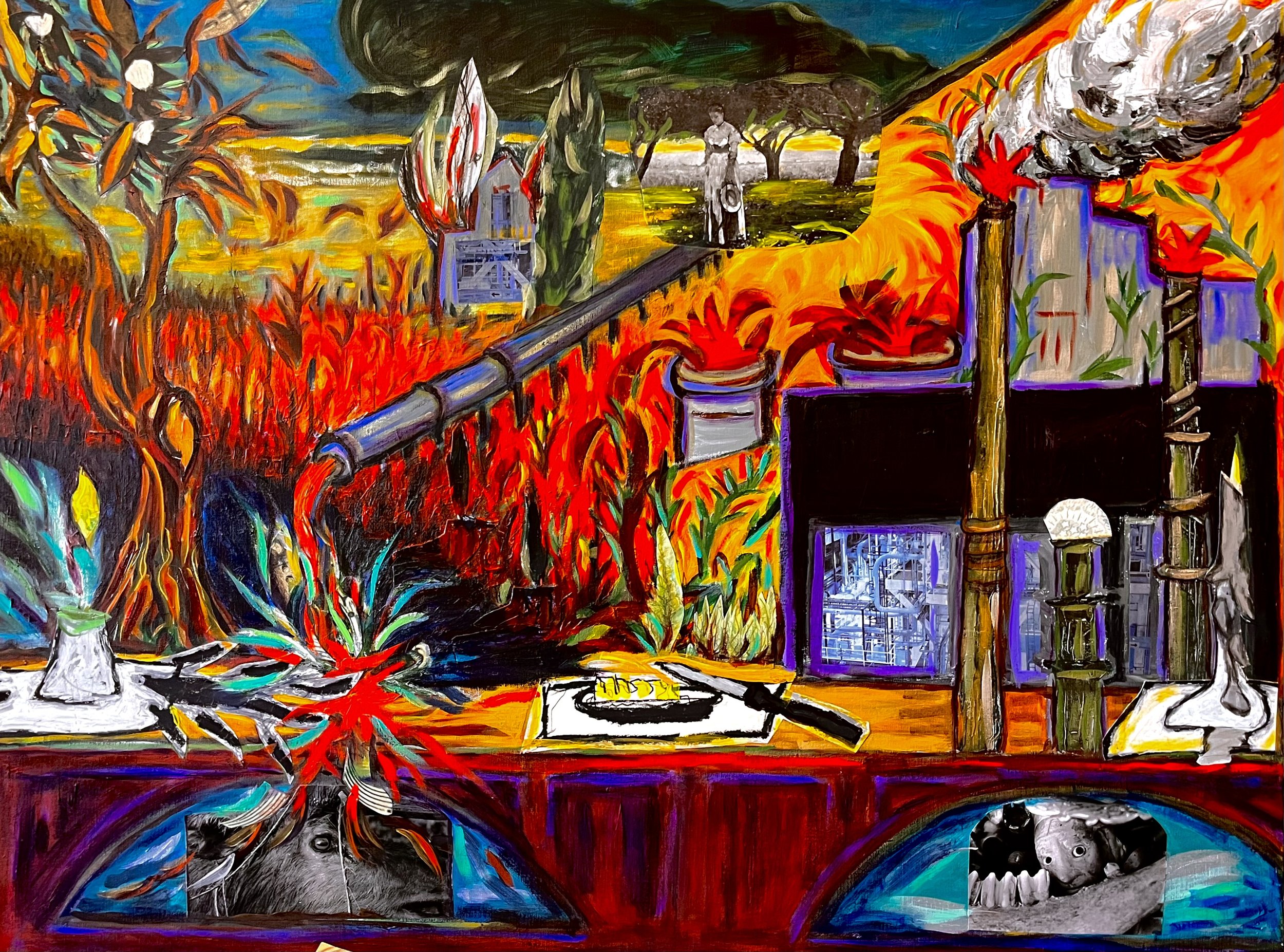 3. "Even Nostalgia Could Not Stop Us" (2025, 36 x 30).