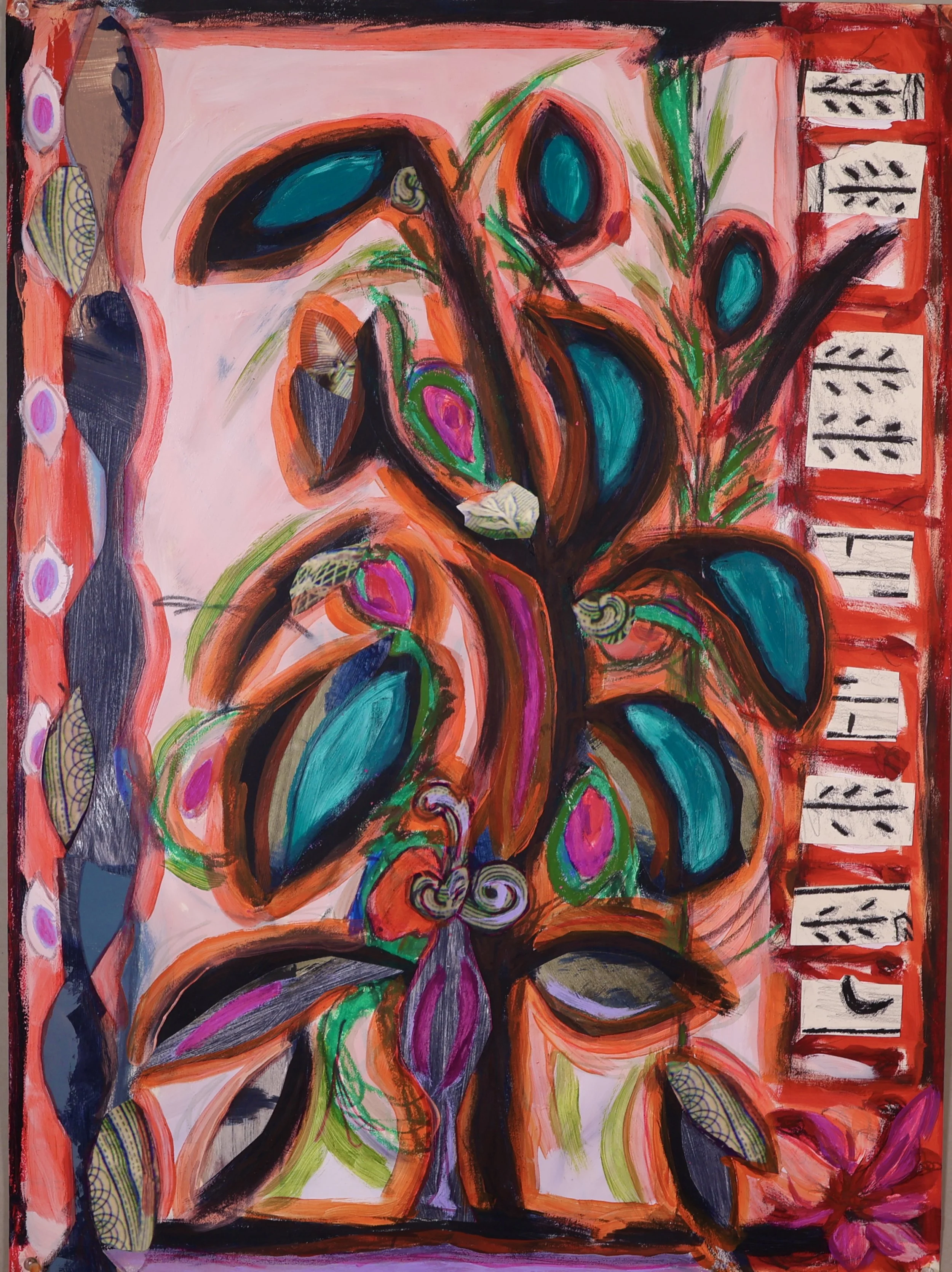 5. "Nahual Florals" (2025, 30 x 40).