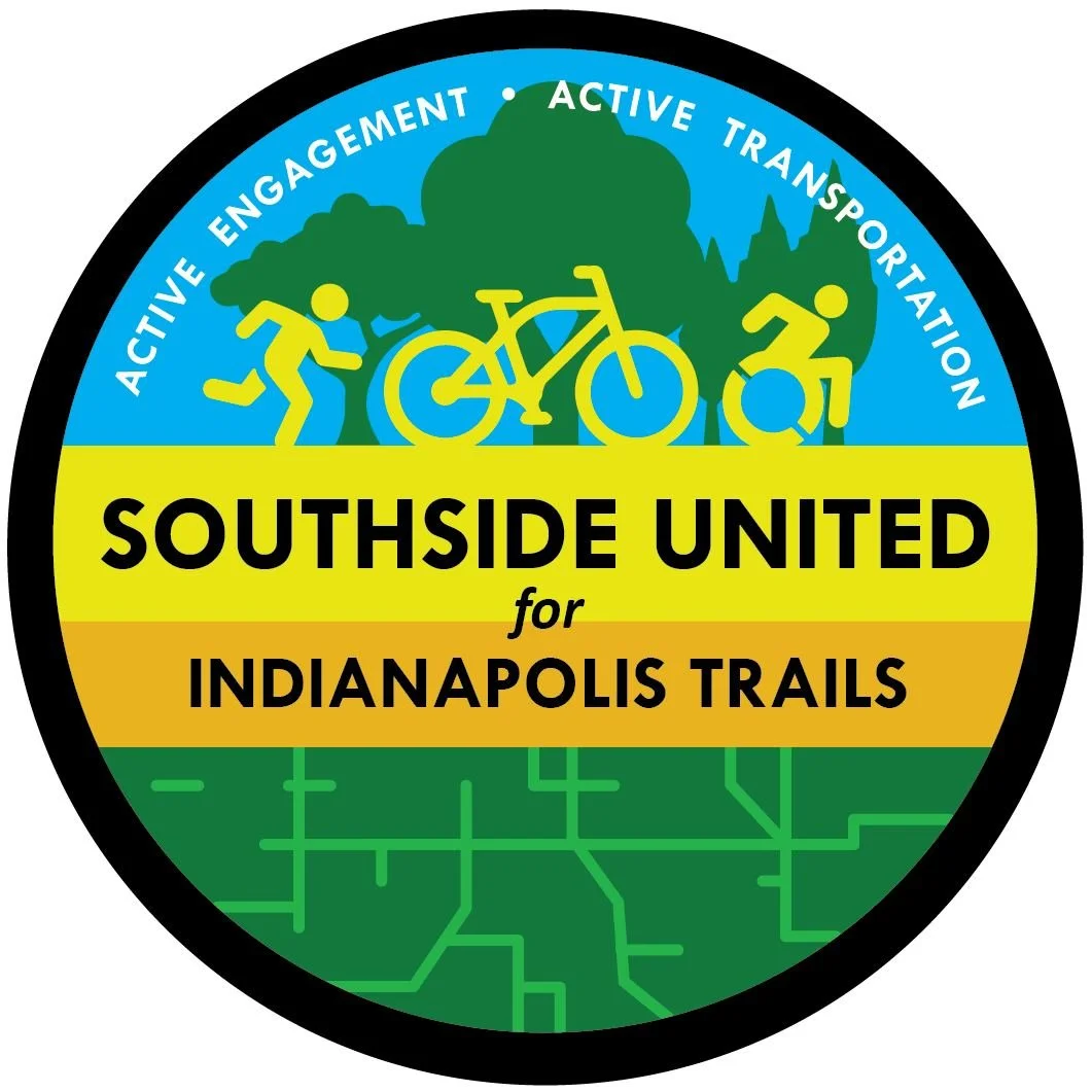 NEXT TUESDAY
Southside United for Indy Trails Meeting
Tuesday, December 9th
6:00 &ndash; 7:00pm
Beech Grove City Hall, 806 Main St, Beech Grove, IN 46107

Join us for interesting presenters on various trail-related topics, and then let's get to work 