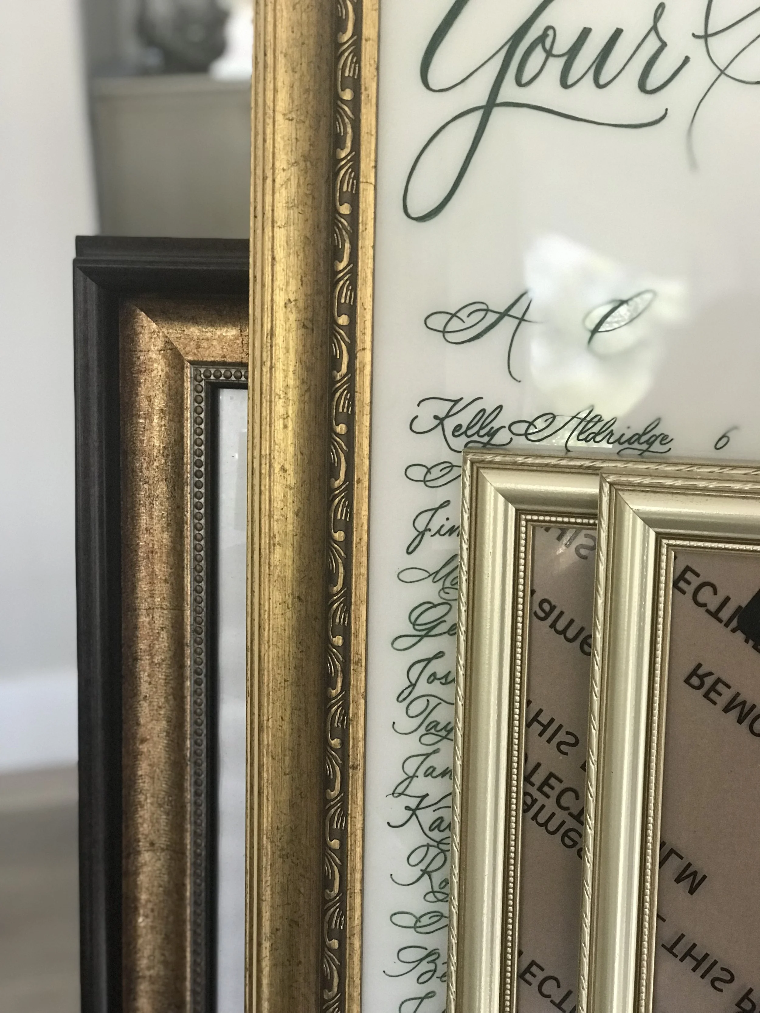 Frame variety - multiple sizes.  For use with various types of signage material inserts. Contact for pricing. 