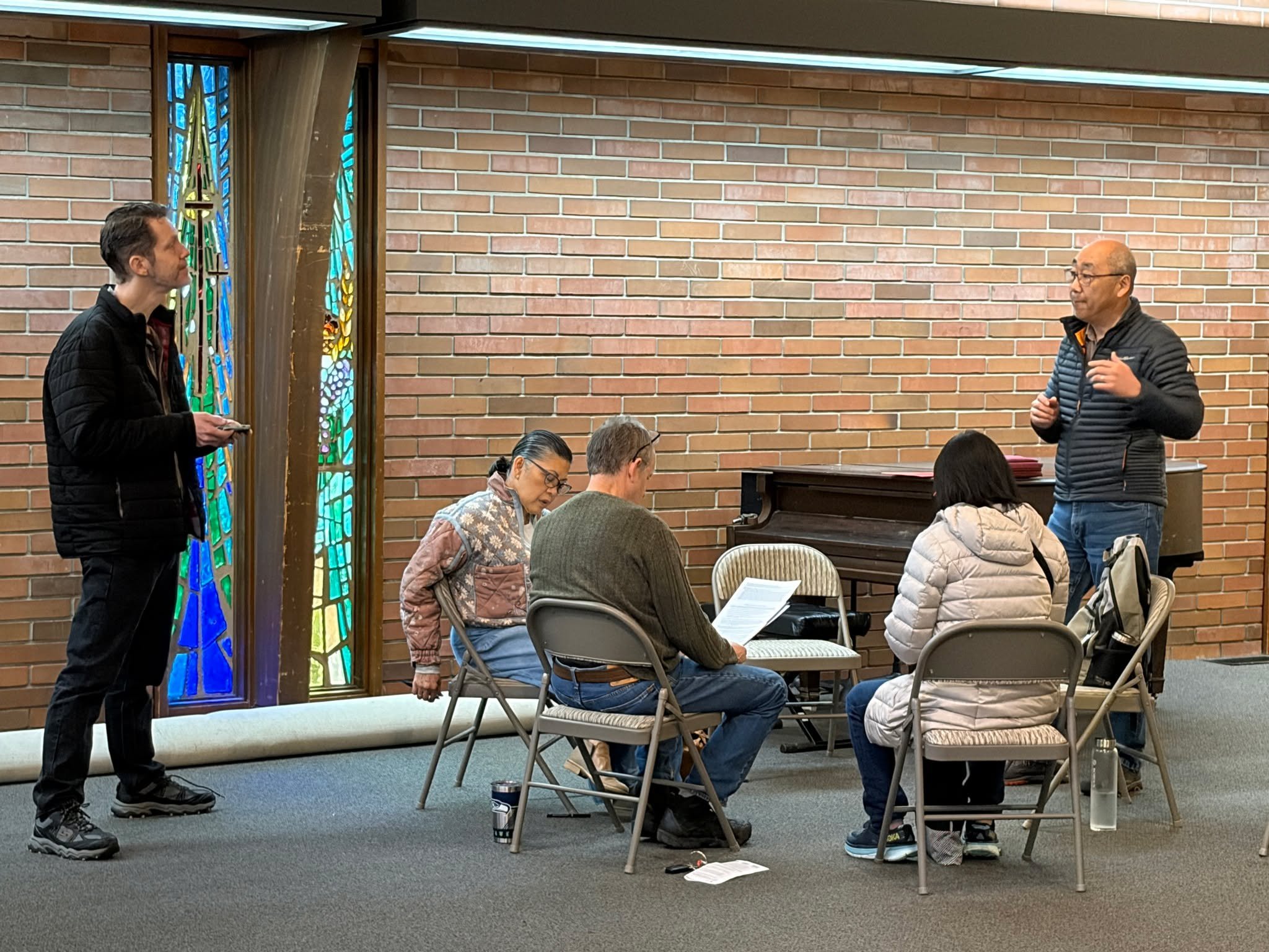 After church, Doug led a rich Bible discussion on God&rsquo;s character and what it means that He chooses to be God to us. Grateful for space to ask good questions and grow together in Scripture.