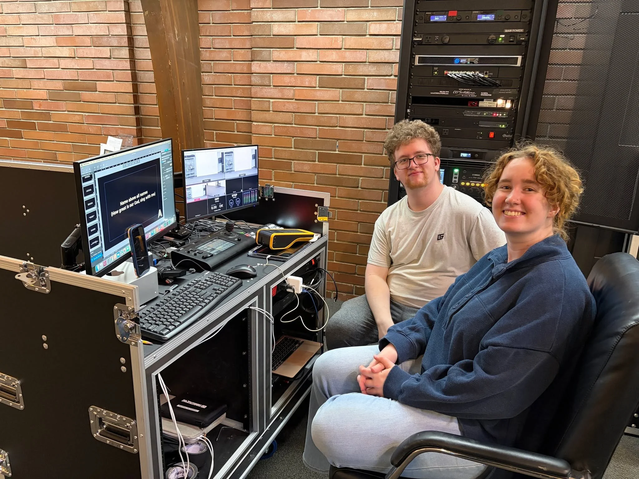 Grateful for the behind-the-scenes campions. 🙌

Our tech team has been working on some camera issues, and now everything is up and running again. Because of their faithfulness, our online community can engage in a more meaningful way.

And a shout o