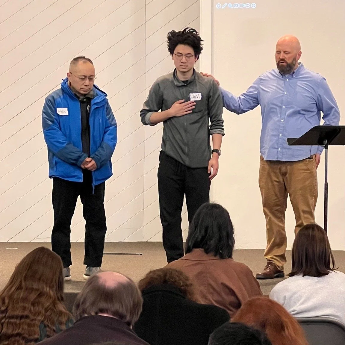 Sunday was a special one for us.

We prayed over Sam as he prepares to leave for Navy boot camp next week.

We&rsquo;re continuing to pray for him as he steps into this next season&mdash;that God would be with him, strengthen him, and guide him.

Mom