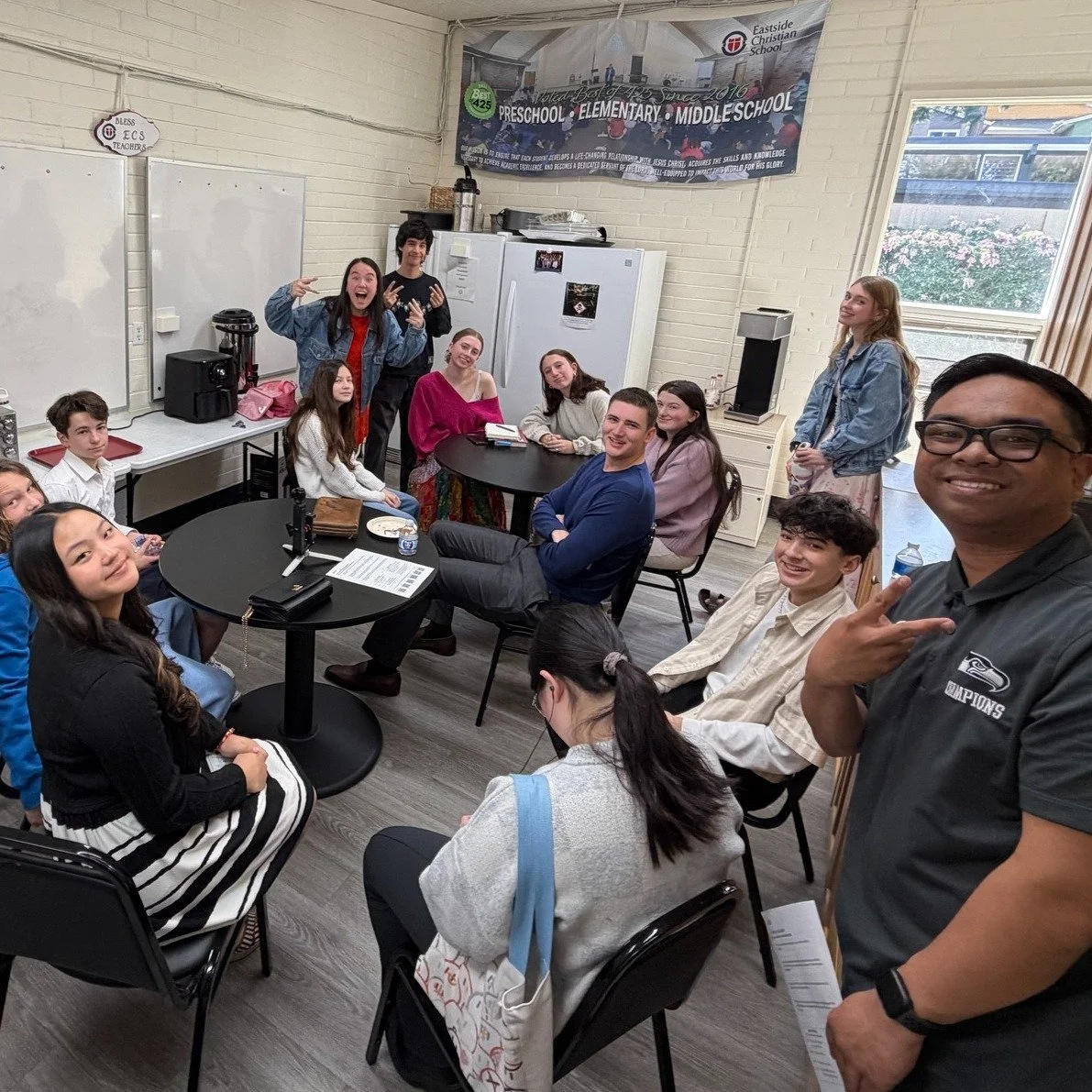 Fortune is a great youth leader (shout out to Young Life!), and here he&rsquo;s leading a discussion after the message&mdash;bringing our students together through intentional conversations about God and each other.

Lots of fun, laughter, and learni