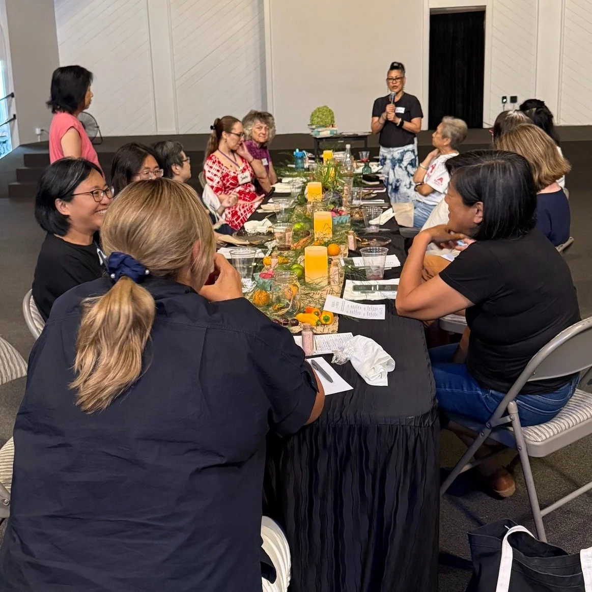 A few more moments from Seasoned &amp; Shining! Annabelle helped bring the evening together, Ligaya shared from Matthew 5:13&ndash;16, and an impromptu time of worship began as the ladies sang together. A meaningful evening of learning, worship, and 