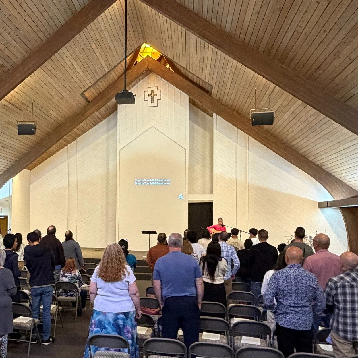 Join us today at 9:30a in the Chapel at Eastside Christian School!

This pic is of Eloise, who led worship recently. We love seeing her lead us, and grow in her gifting. Such a blessing!

Come worship, learn from Scripture, pray together, and connect
