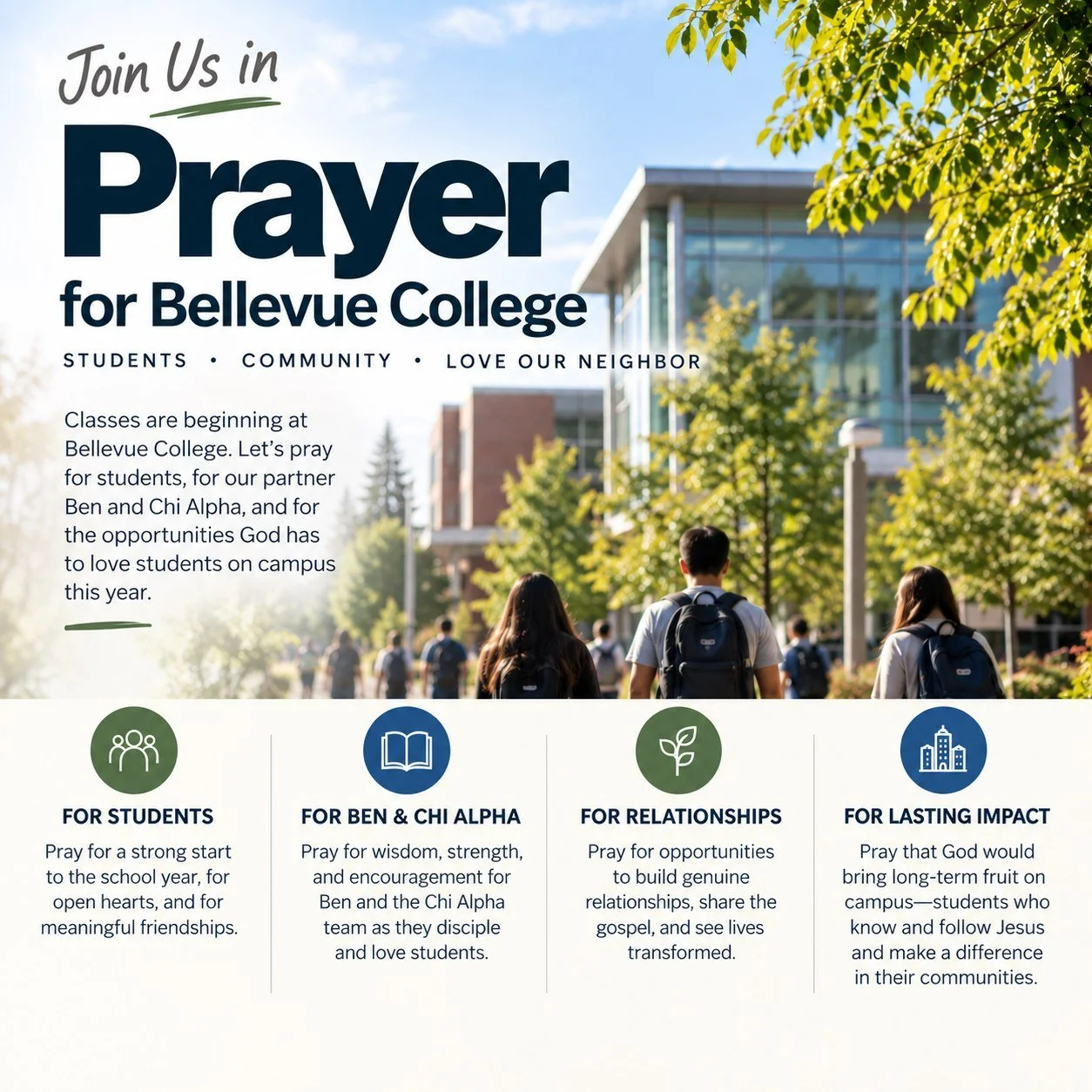 Classes begin today at Bellevue College, with several events planned on campus as students return for the new school year. 

Reply here if you&rsquo;d like to know what&rsquo;s happening on campus so you can join in or share the opportunities with so
