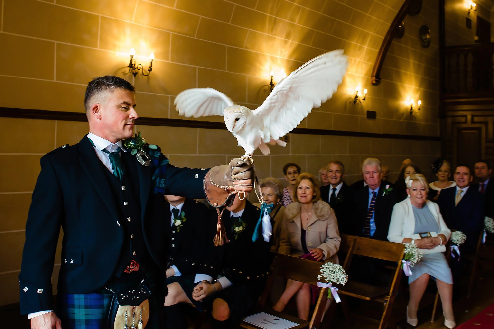 Iain &amp; Angela's wedding at the stunning @dalhousie__castle... and their very special ring bearer! 🦉

@dalhousiecastleweddings 
@badgleymischka

#owlringbearer #badgleymischkabride #edinburghwedding #dalhousiecastle #dalhousiecastlewedding