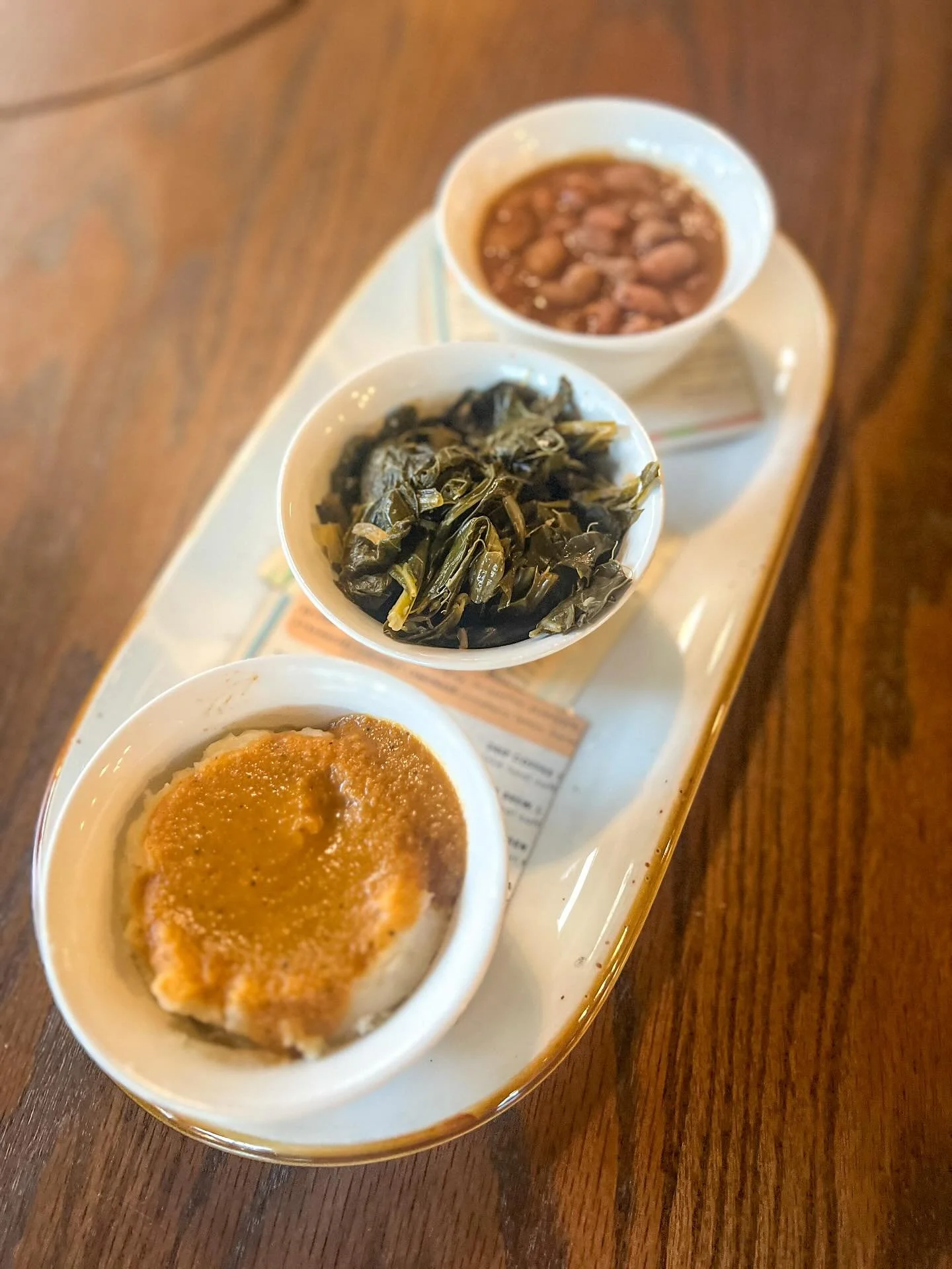 Pick 3, plate happy 🥄✨ New sides are in: mashed potatoes, collard greens, pinto beans, mac &amp; chz, and fajita veggies. Which trio are you choosing?