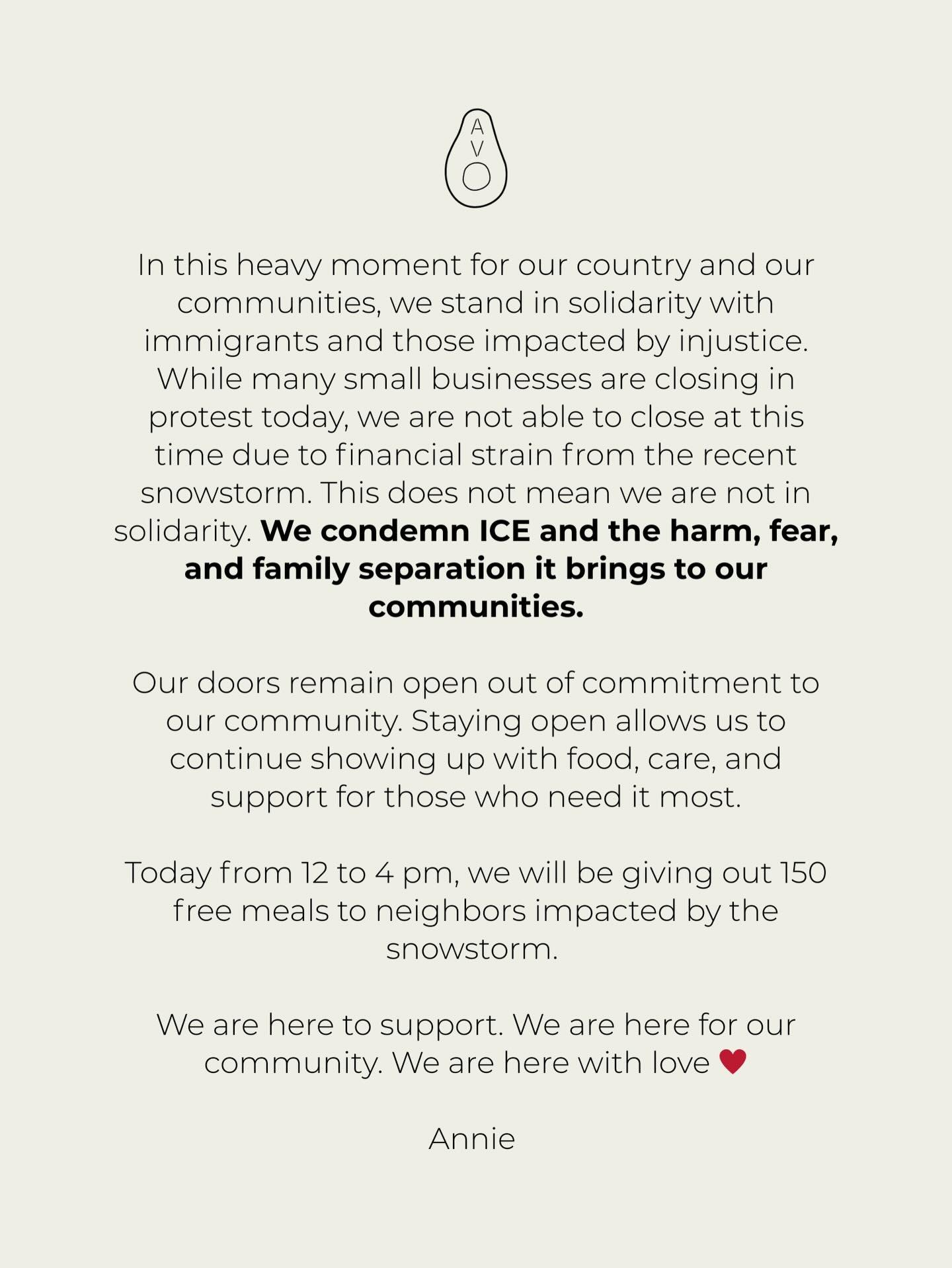 We are here to support. We are here for our community. We are here with love ❤️