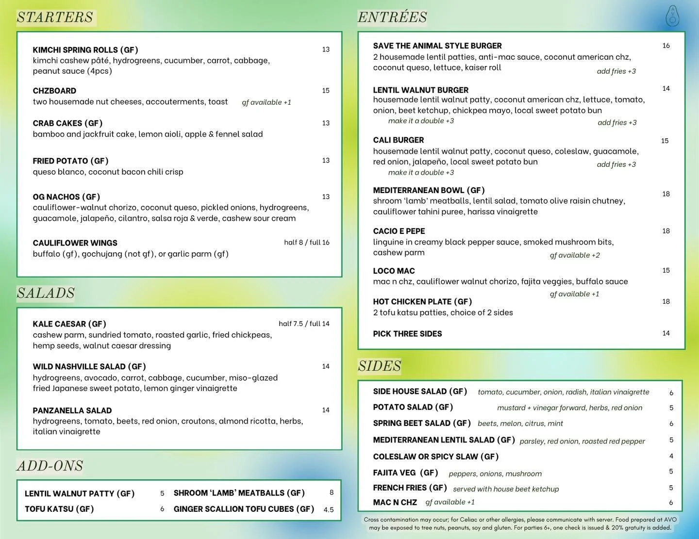 NEW MENU is here and we are LOVING it all 🥑❤️We had a hard time letting go of some of our winter menu items, but the new menu items are banging. Which new menu item will you try first? 🤔
