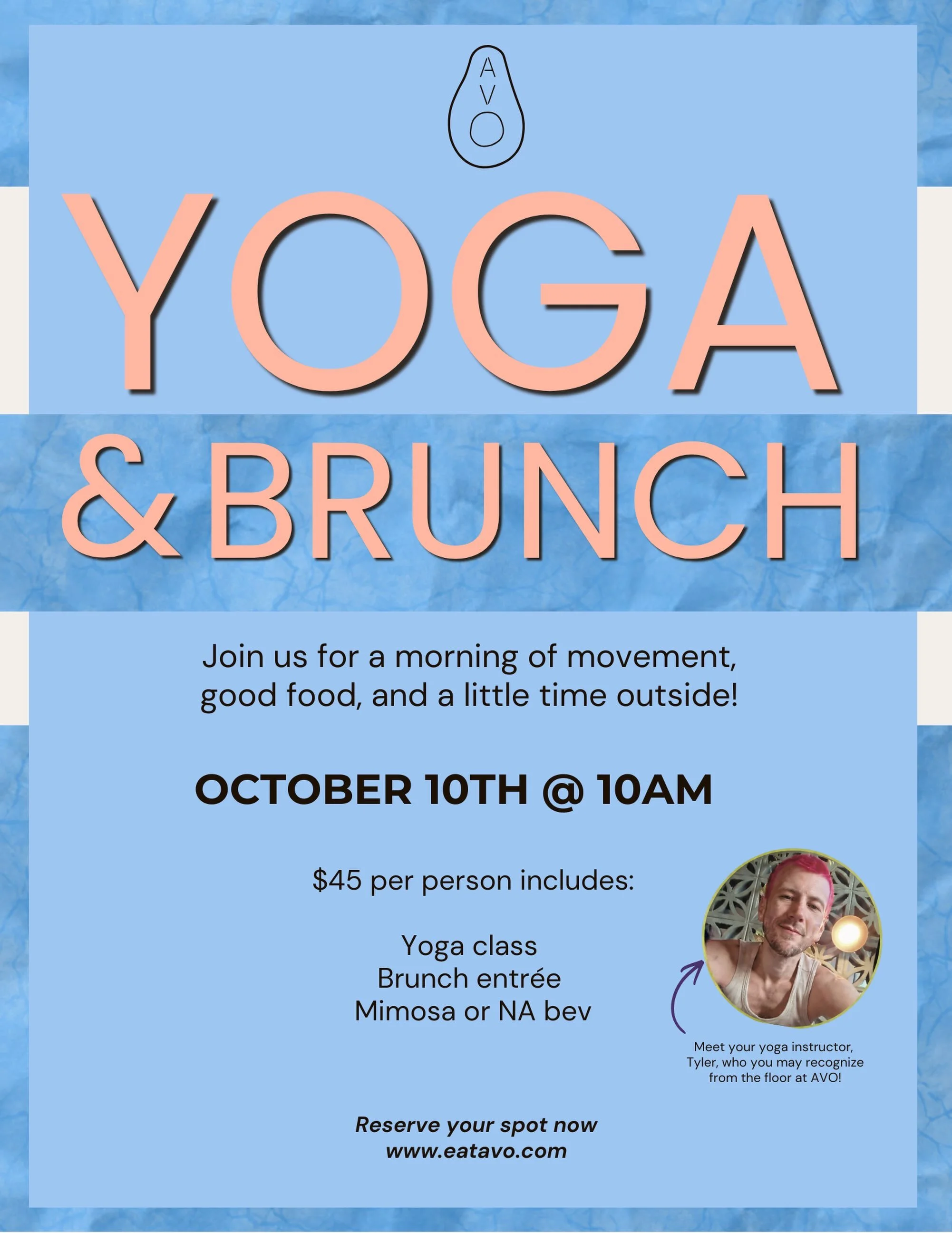 YOGA &amp; BRUNCH with us 10/10 @ 10am. Our very own @planet.does.yoga will be leading the session with a little bit of brunch and mimosa hang at the end 🌱 #nashvilleevents