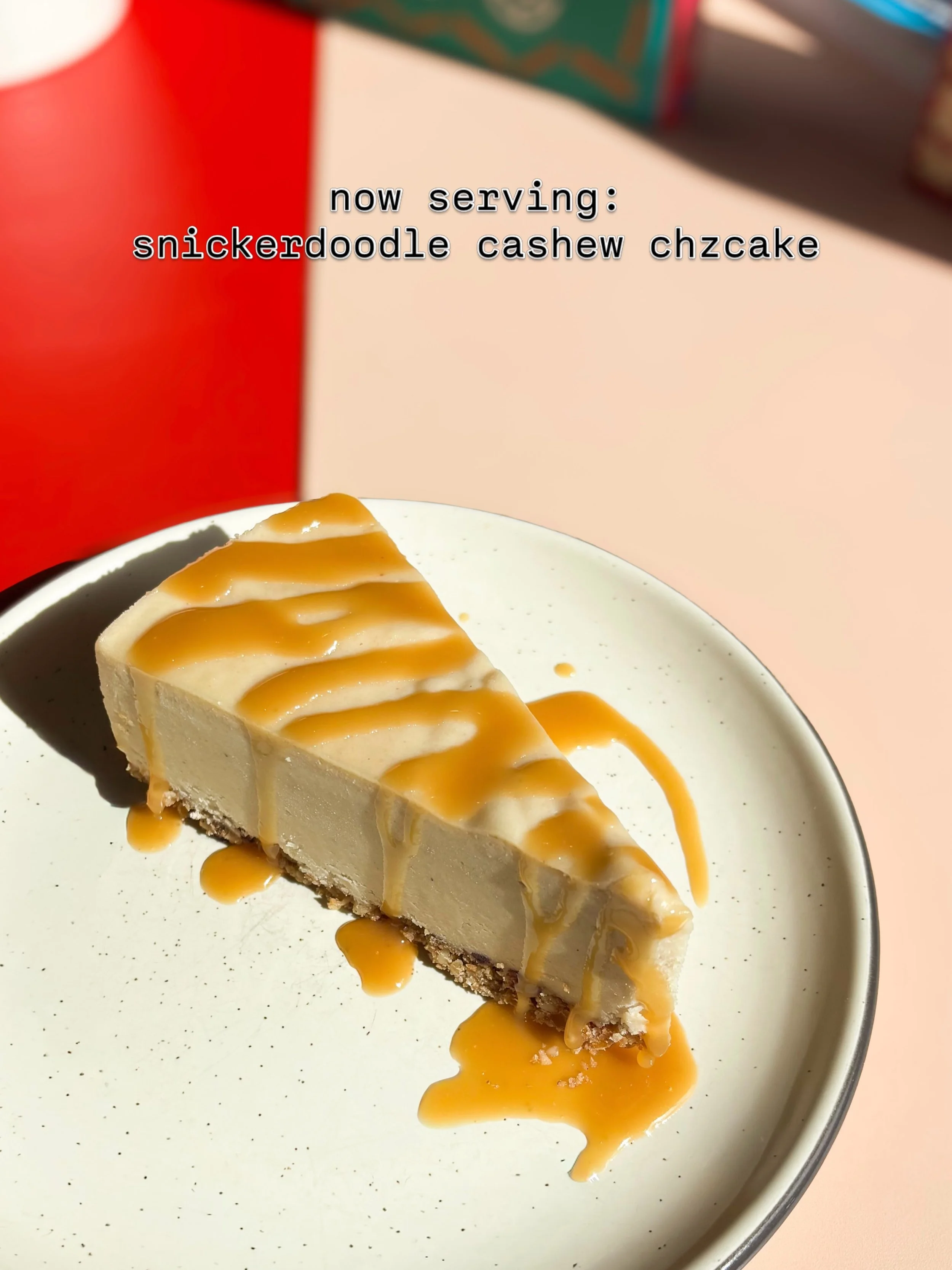 🍂 Now serving: Snickerdoodle Cashew Cheesecake with salted cinnamon caramel 🤎✨

And setting the vibes with music by one of our own, @carson.from.wood.acres , who just released his album TODAY! 👏🎶 Go give it a listen and show him some love! 🫶