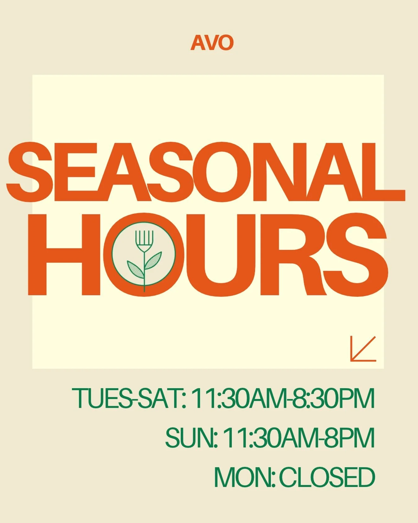 NEW SEASONAL HOURS start this week! Our last seating will be 30min before we close with takeout being available til the end. See you tomorrow for lunch at 11:30am? 😎
