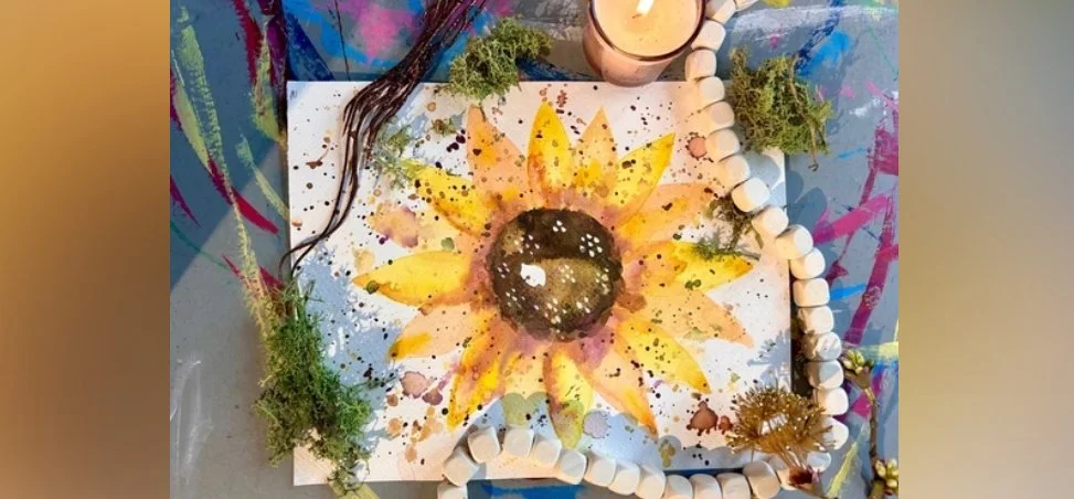 Watercolor Sunflower Paint n’ Sip