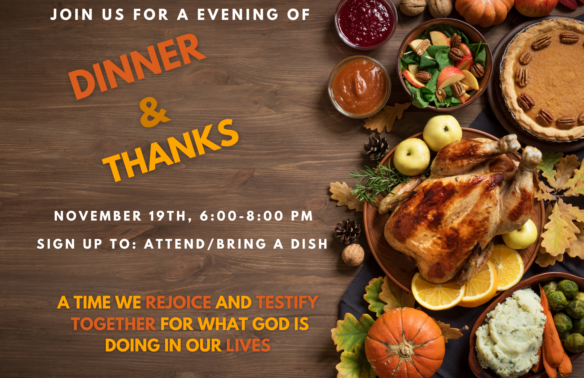Evening of Dinner & Thanks