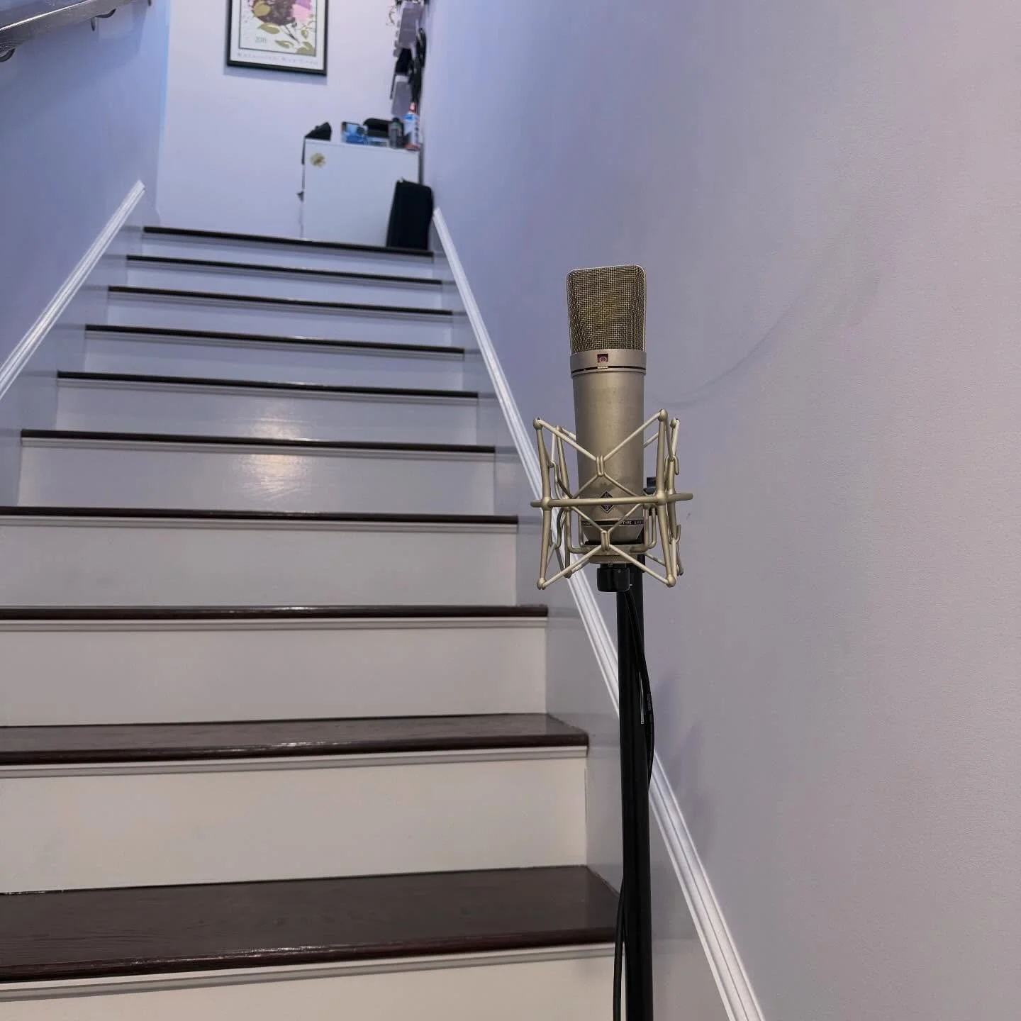 We love sticking a mono or stereo pair of room mics in the stairwell next to our drum room for isolated reverberant tones, a technique that works well no matter how dead we&rsquo;ve configured our drum room to be for that session 🤘 Studio A bring so