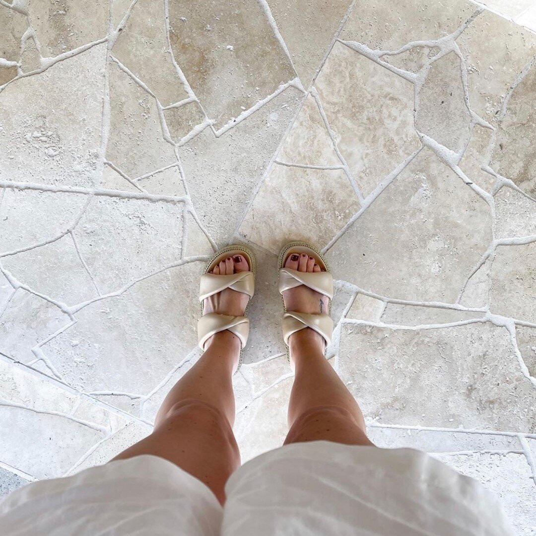 Who else can't resist a shoe-selfie on our travertine crazy-pave steps?⁠
⁠
We are open: ⁠
Tuesday, Thursday, Friday 9.30am - 5.30pm⁠
Wednesday 9.30am - 8.00pm⁠
Saturday 8.30am - 2.30pm.⁠
⁠
See you this week at Frais 🌿⁠
⁠
__⁠
⁠
Photo via @studio_beck