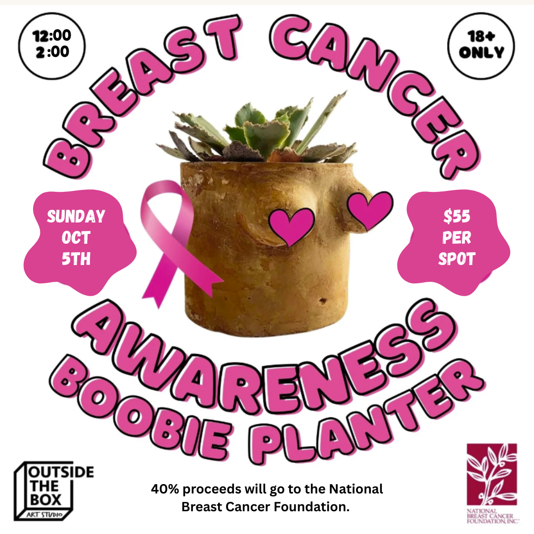 Breast Cancer Awareness Boobie Planter