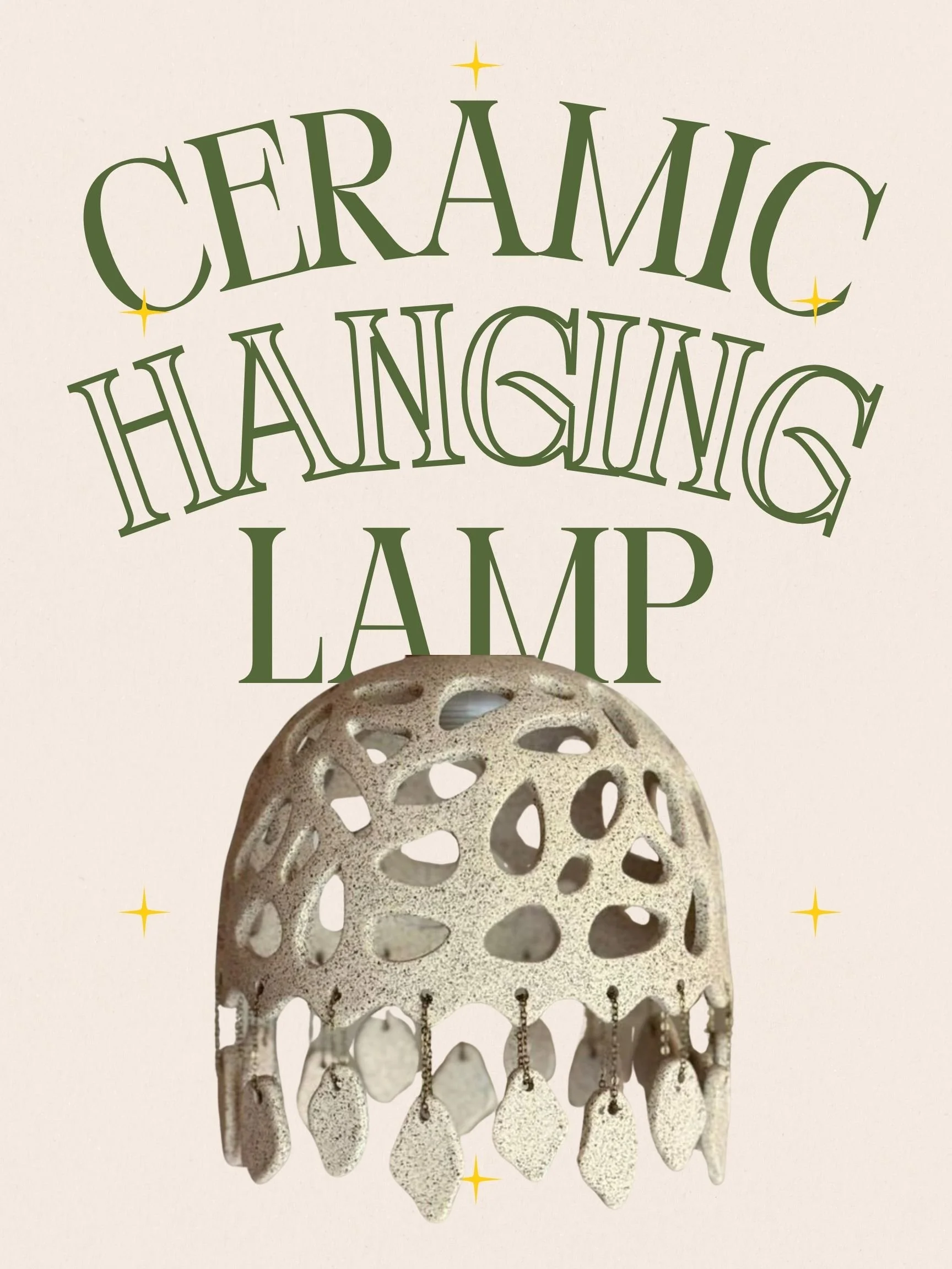 Handmade Workshop; Ceramic Hanging Lamp