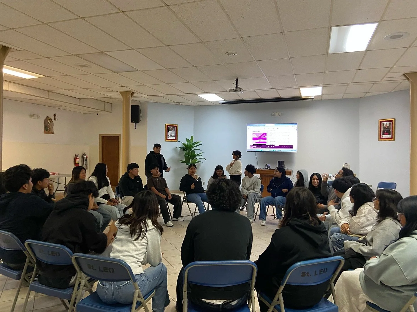 On Friday, we had two amazing new leaders, Brian and Lizbhet, host for the day! 🙌 We shared a fun time together, reflected with God, and ended it all with some yummy pizza!