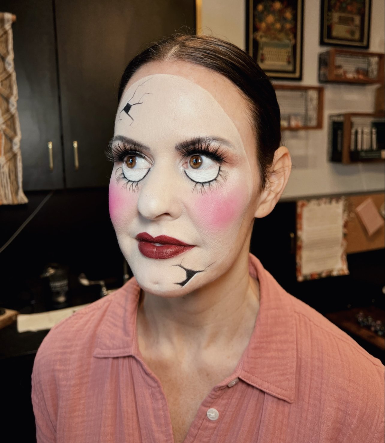Broken Doll Face Paint
