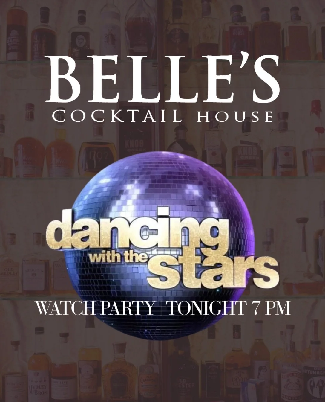 Belle&rsquo;s? On a Tuesday? For Dancing with the Stars? Obviously. 🪩

We&rsquo;re opening up tonight for a 7 PM watch party, because some things simply need to be watched with a cocktail in hand and a room full of people giving unsolicited scores.
