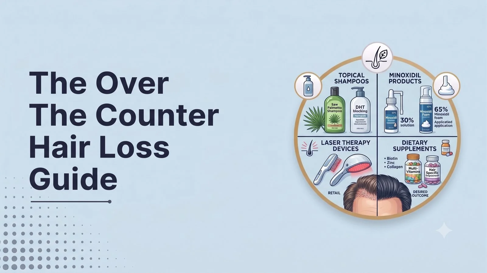 The OTC Hair Loss Guide: Evaluating&nbsp;Serums, Supplements, Lasers, and Shampoos