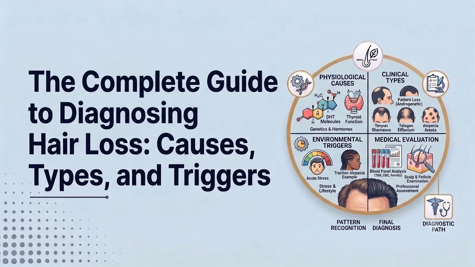 The Complete Guide to Diagnosing Hair Loss: Causes, Types, and Triggers