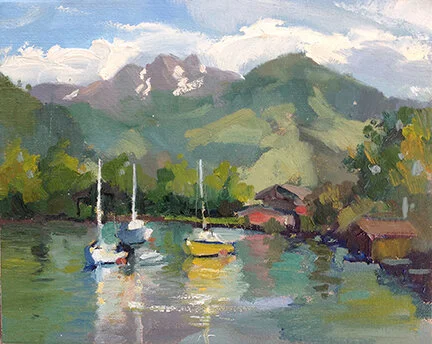 Zell am See, 8 x 10, Oil on Linen Board