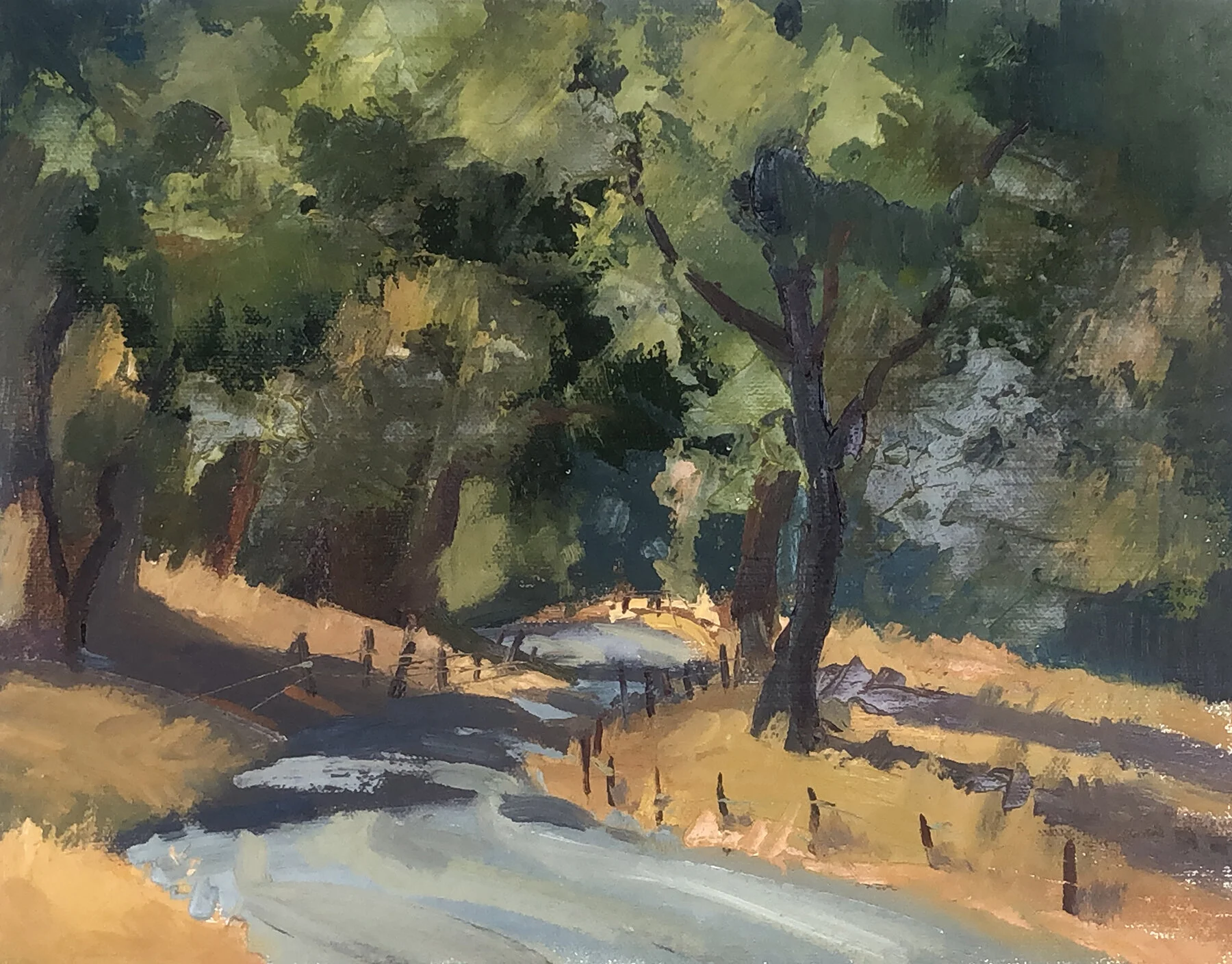 Taking a Turn, Paso Robles, 11 x 14, Oil on Linen Board