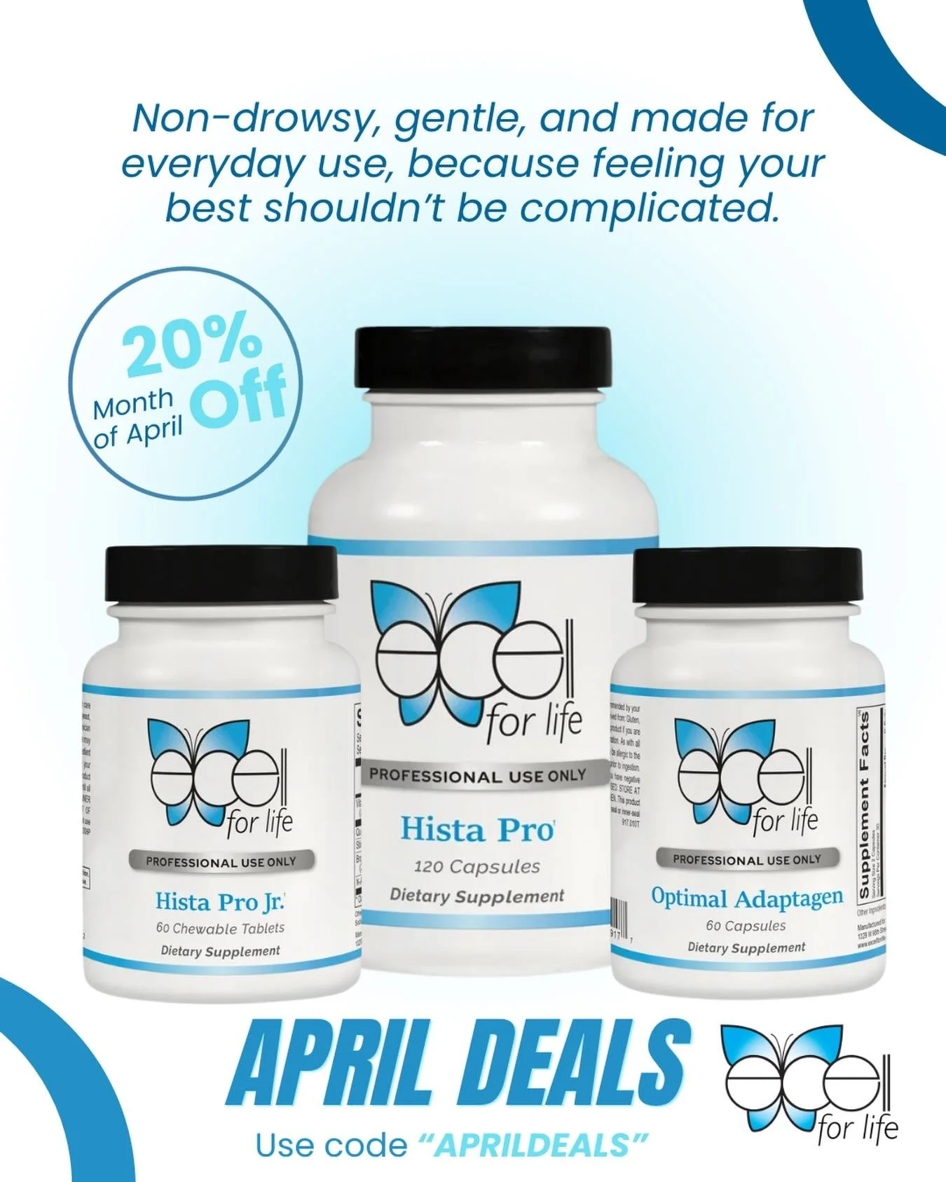 🌸 April Deals Are Here! 🌸

Take 20% OFF all month long with code APRILDEALS ✨

Non-drowsy, gentle, and made for everyday use, because feeling your best shouldn&rsquo;t be complicated.
Stock up on your favorites and step into spring feeling your bes