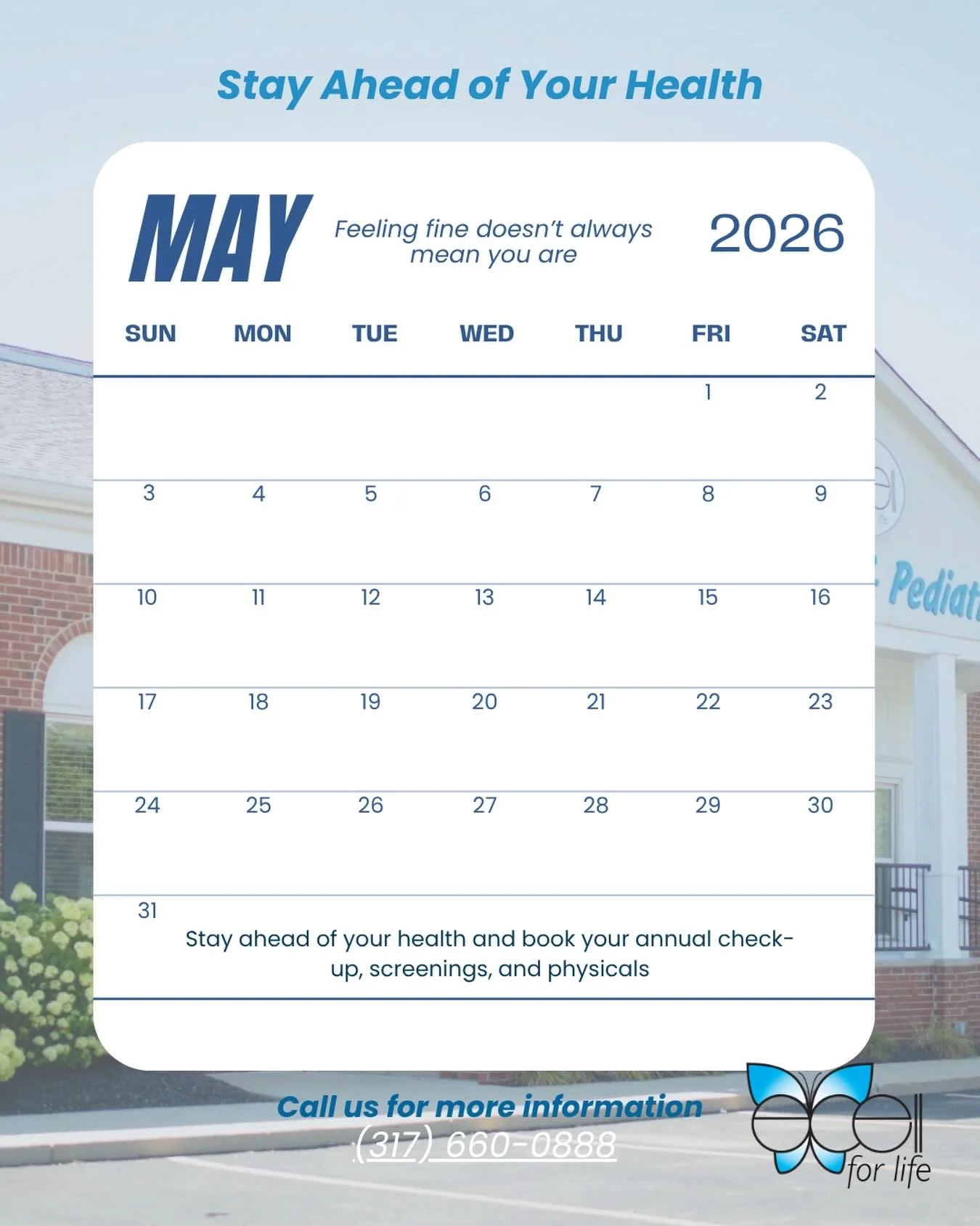 📅 When was your last checkup?

Feeling okay doesn&rsquo;t always mean everything is okay.
Preventive care helps catch potential health concerns early, before they become bigger problems.

🩺 Annual exams. Screenings. Simple check-ins.
 They matter m