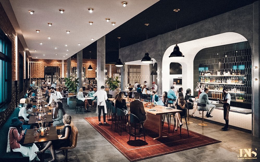 A sneak peek into Asher Adams, an adaptive reuse hospitality project in Salt Lake City. With the vision of establishing human connectivity in the interior of this historic space, JNS includes the integration of ample power and acoustic comfort within