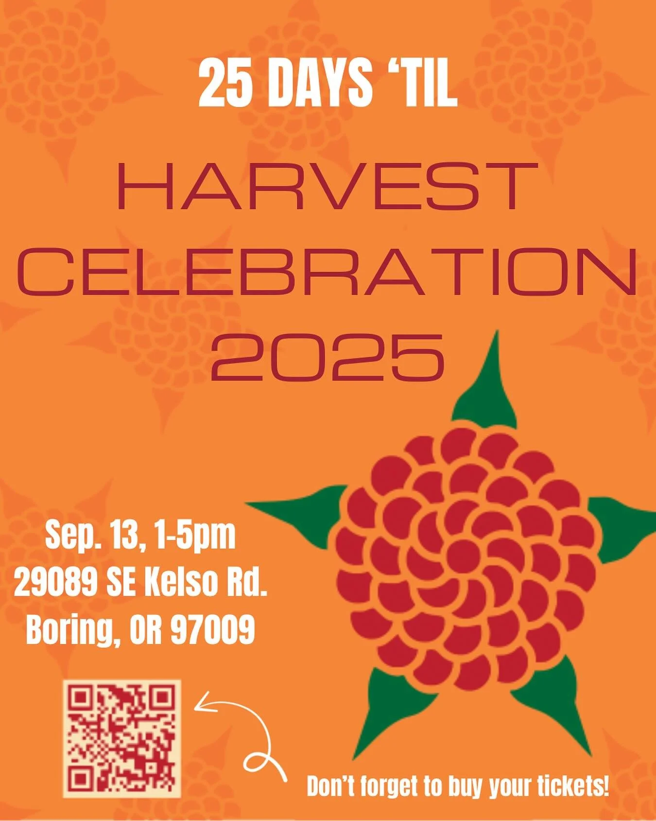 We&rsquo;re less than a month away from the big day! Join us on September 13th for:

🌮 delicious farm-fresh food
🍻 local beer and cider
🍅 farm tours
🎶 music by @theskrimps 
🌼 fun educational activities for all ages
🏝️ an auction with items like