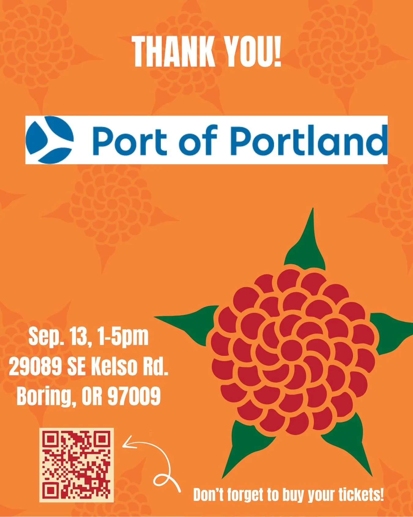 Thank you @portofportland for sponsoring our Harvest Celebration! What exciting news to receive this week! Between our three sponsors, we are well set to have a joyful day of celebrating our community and the harvest season, eating and drinking delic