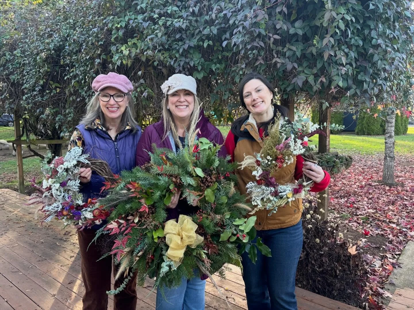 Thank you, @walkingwhaleflowerfarm , Maureen Bowman, and everyone who attended this year&rsquo;s wreath workshop for making it a success! Everyone&rsquo;s wreaths were beautiful and we really enjoyed celebrating the holiday season with you all. We ho