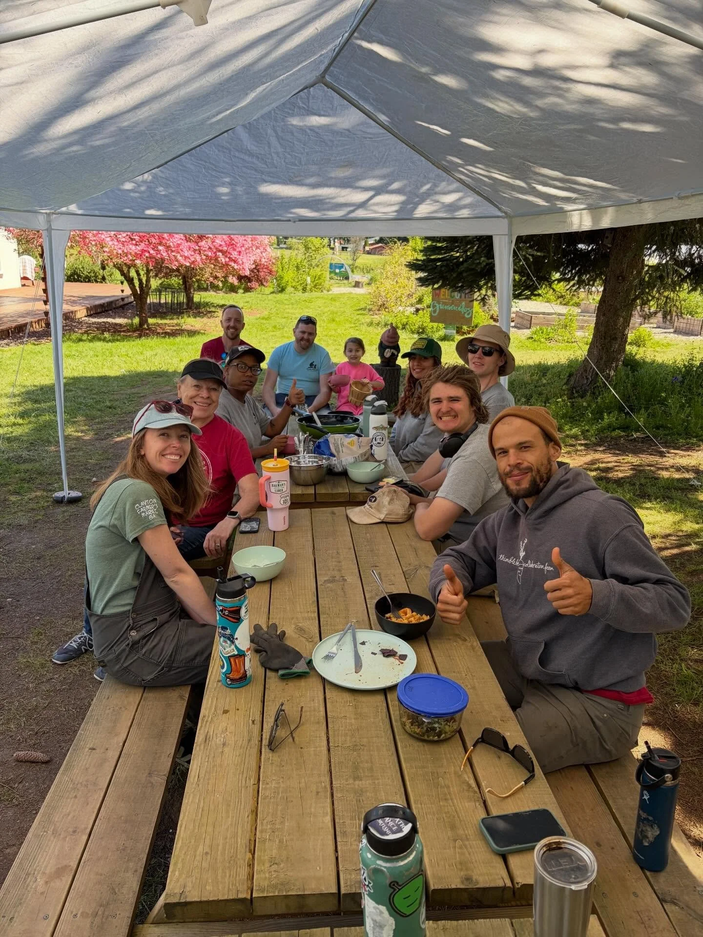 Thank you to everyone who joined us for our Earth Day Volunteer Day on Saturday! We missed a lot of photo ops of people moving tons of compost, weeding in the flower bed, and putting up hawk-repelling strings on our bird coop, but we captured a few o