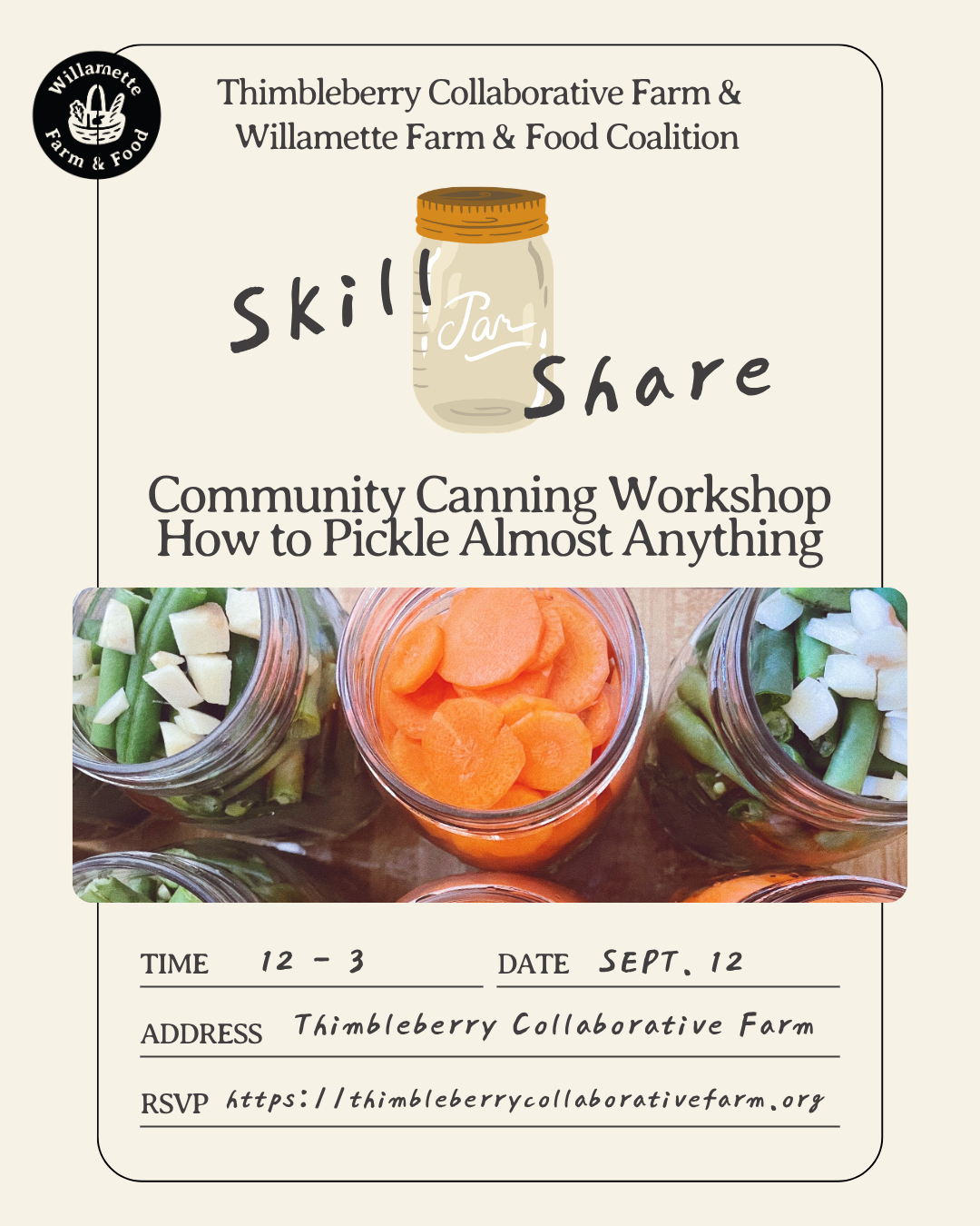 Community Canning Workshop: Foundations of Pickling