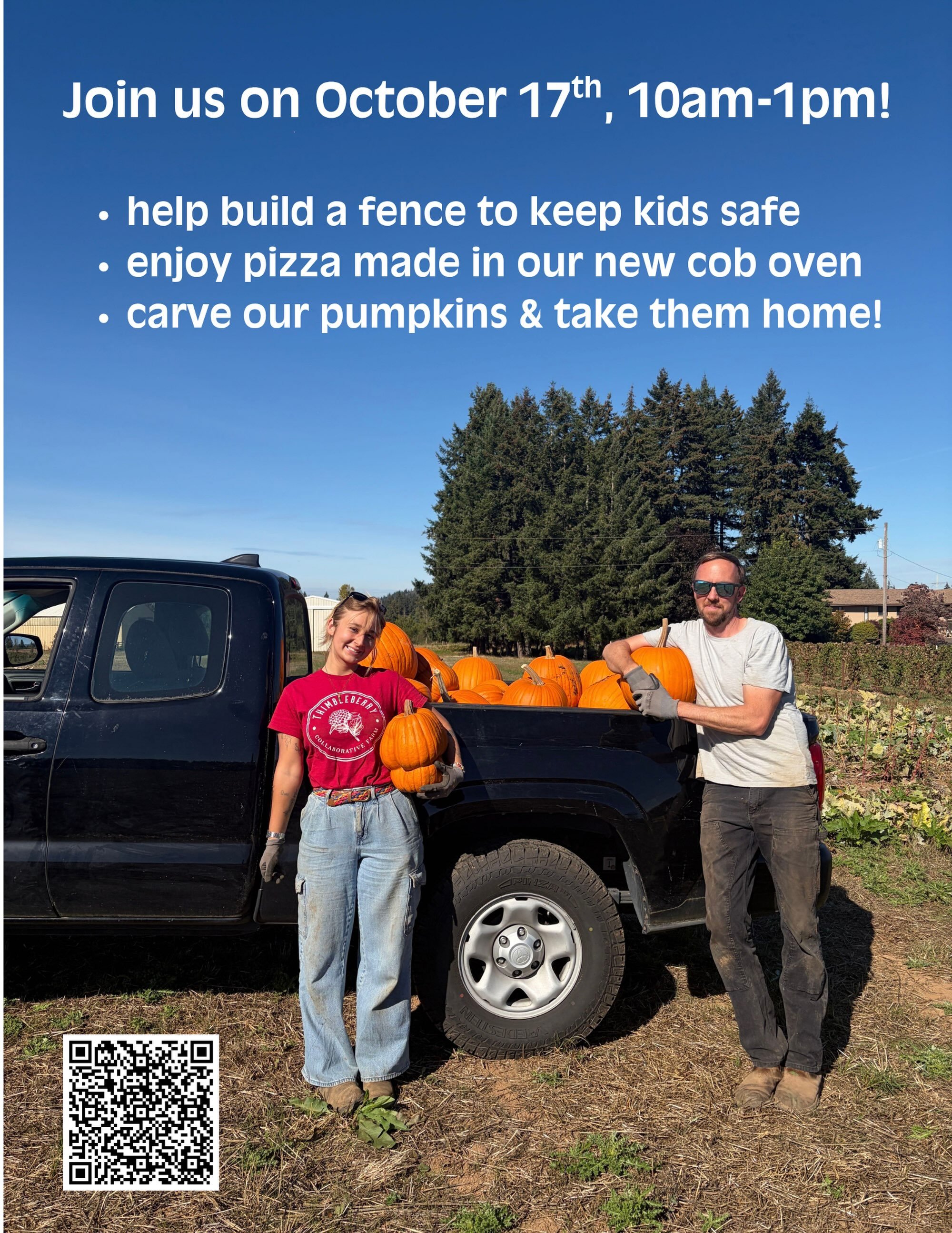We have a volunteer day, pizza party, pumpkin carving extravaganza coming up on Saturday, October 17th, 10am-1pm and you&rsquo;re invited! We&rsquo;ll be working on our fence project (bordering Kelso Rd. to keep kiddos safe when they visit for field 