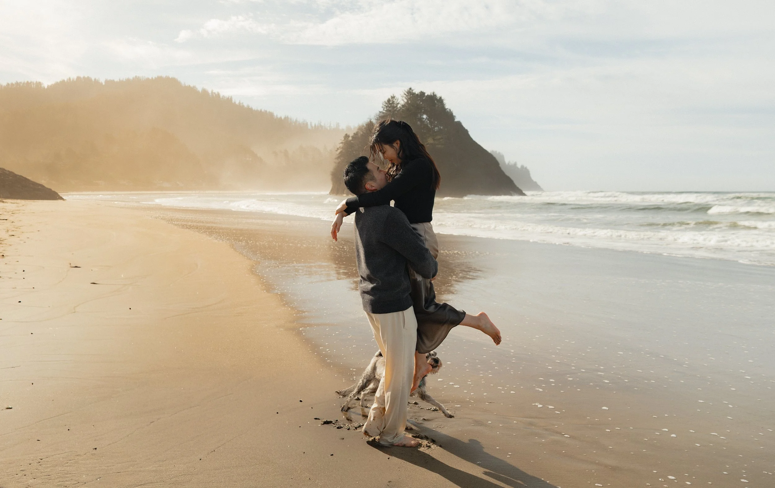 Neskowin Beach Engagement Photos with Sarah + Joe