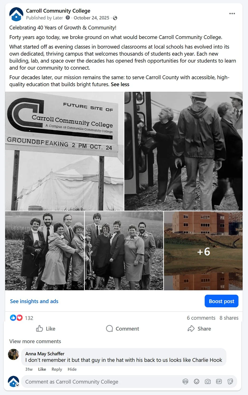 Carroll Ground Breaking Anniversary