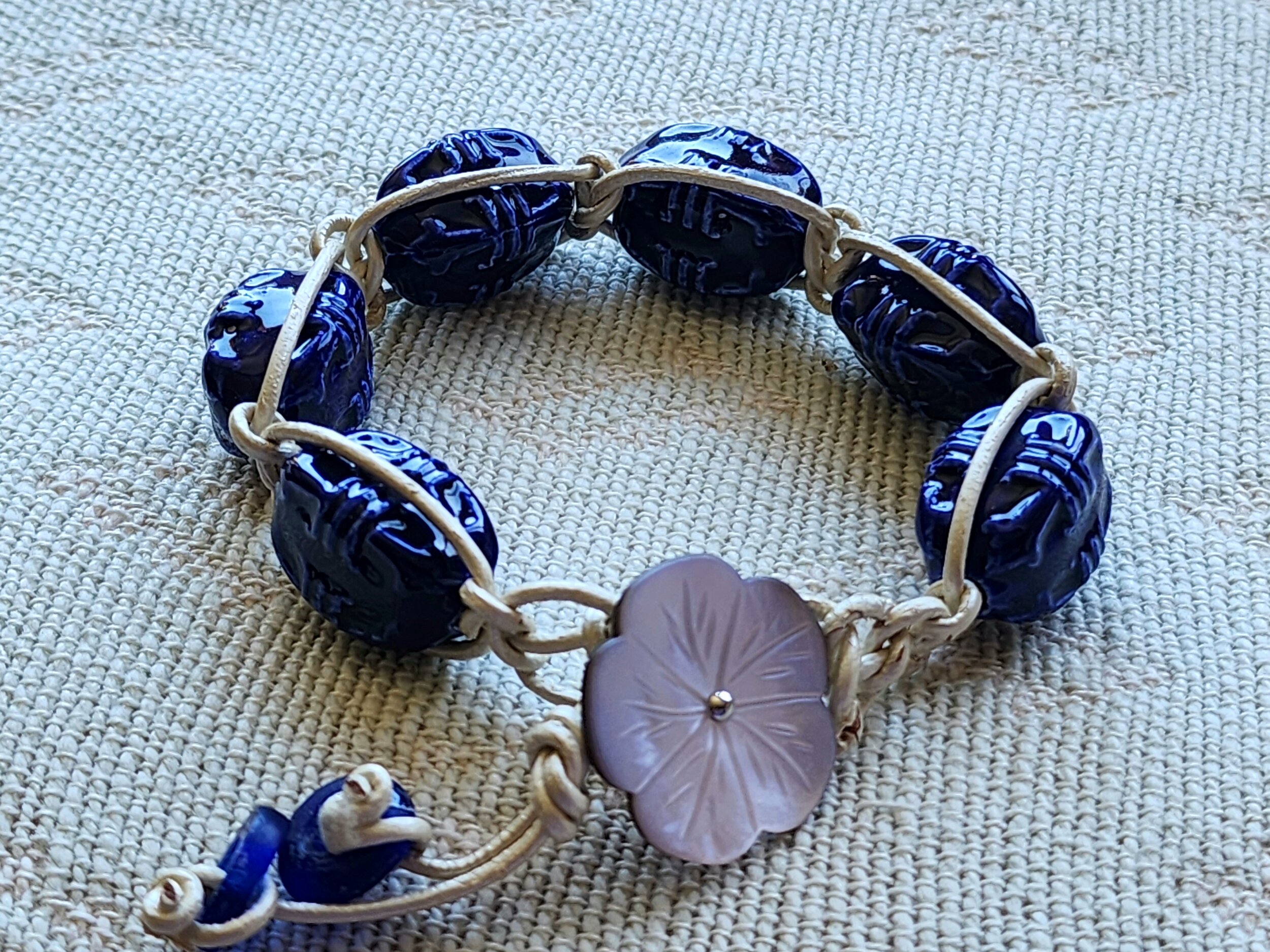 Macrame Leather Bracelet (Fun with Leather - Series 2) — Blue Door Beads