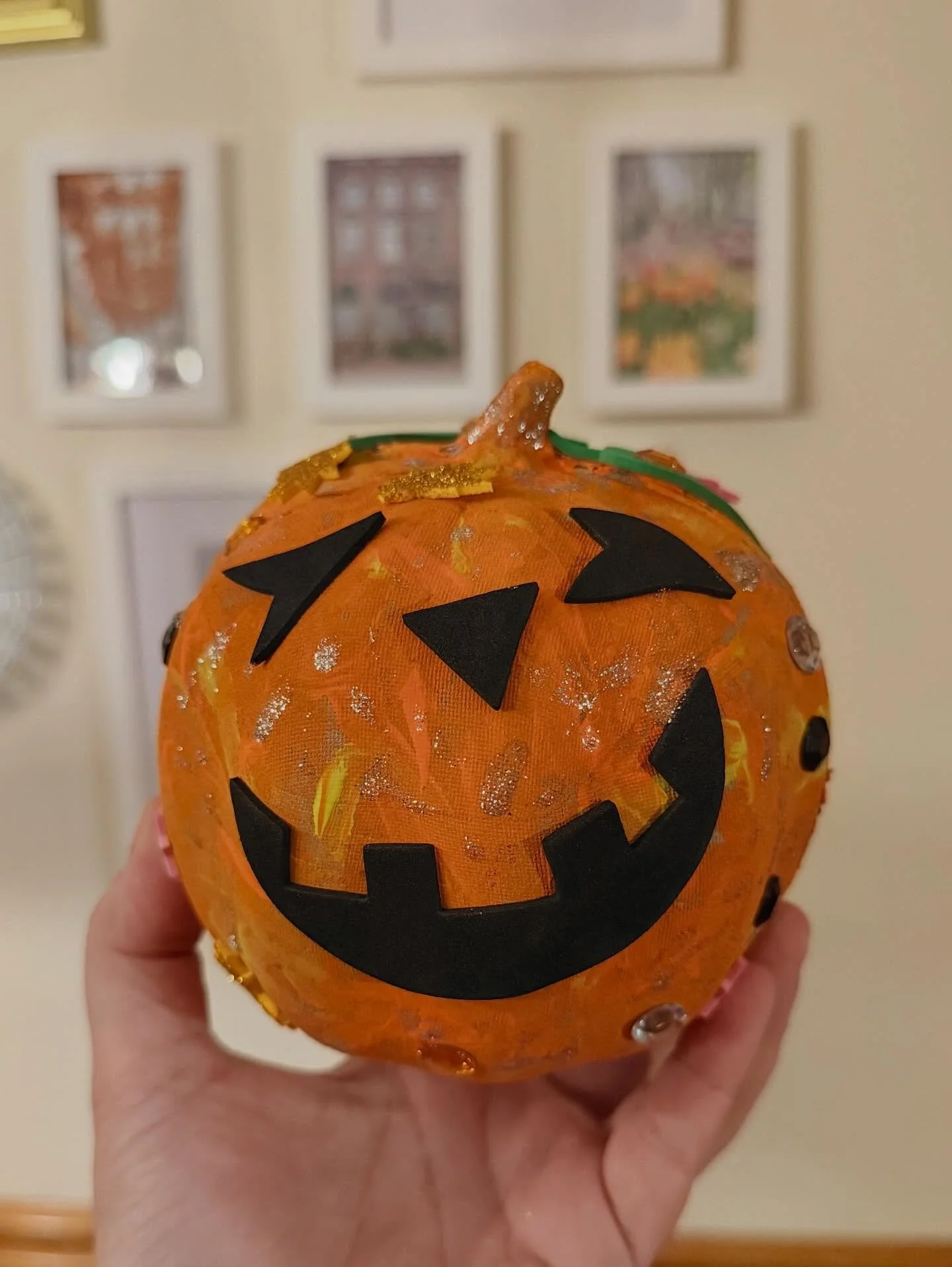 While I was at a market today, my son made a masterpiece 🎃. 
I&rsquo;ve been debating saying anything on this account, but this week has been hard. On Monday, we learned that Theo&rsquo;s beloved preschool teacher suddenly and tragically passed. I w
