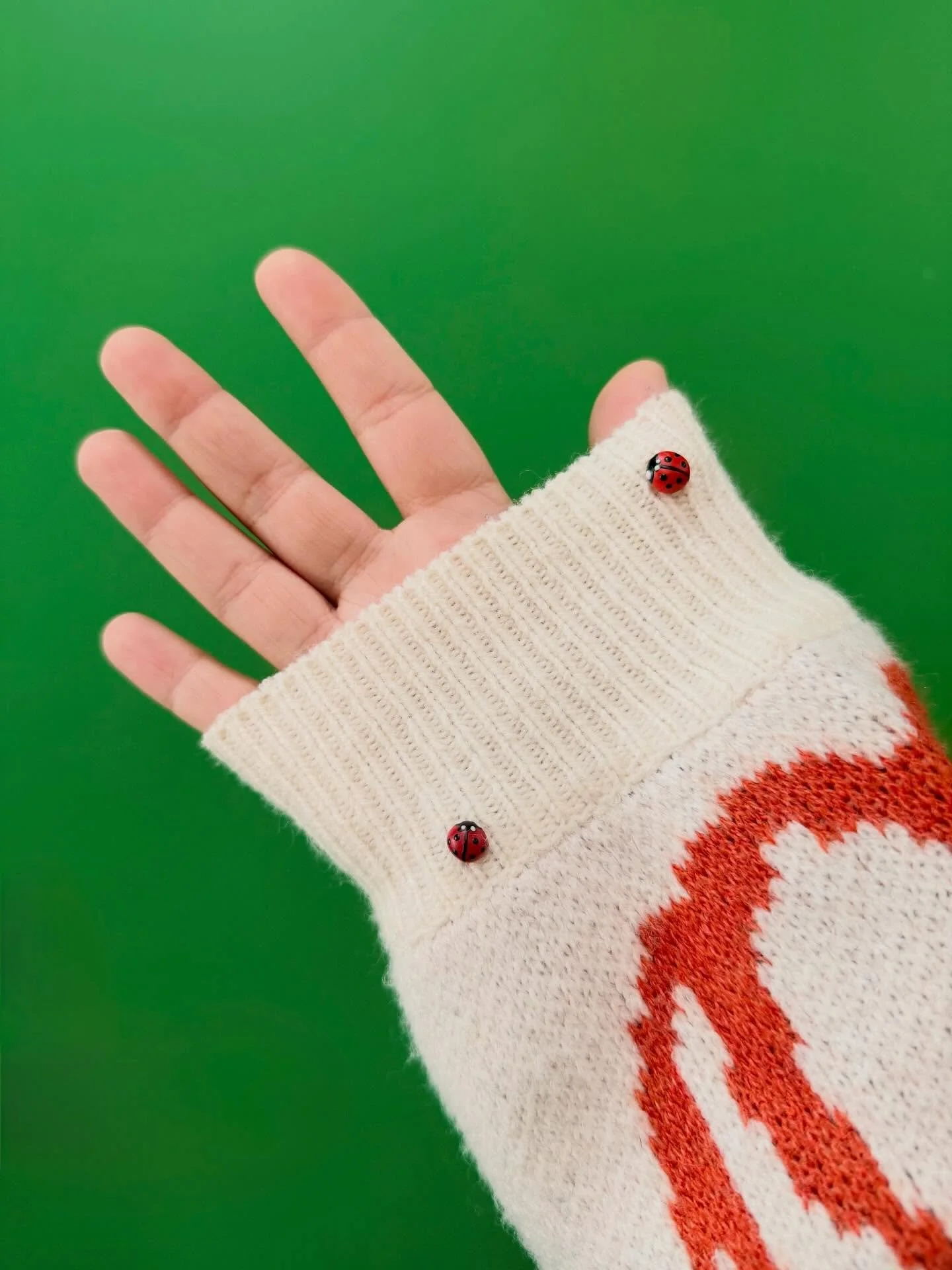 This green wall at @checkerspotbrewing yesterday was too fun NOT to have a mini ladybug photo shoot 🐞. If you want a pair of ladybug pins, I have a listing on my website for made-to-order, or you can come find some at my next local market! Link in b