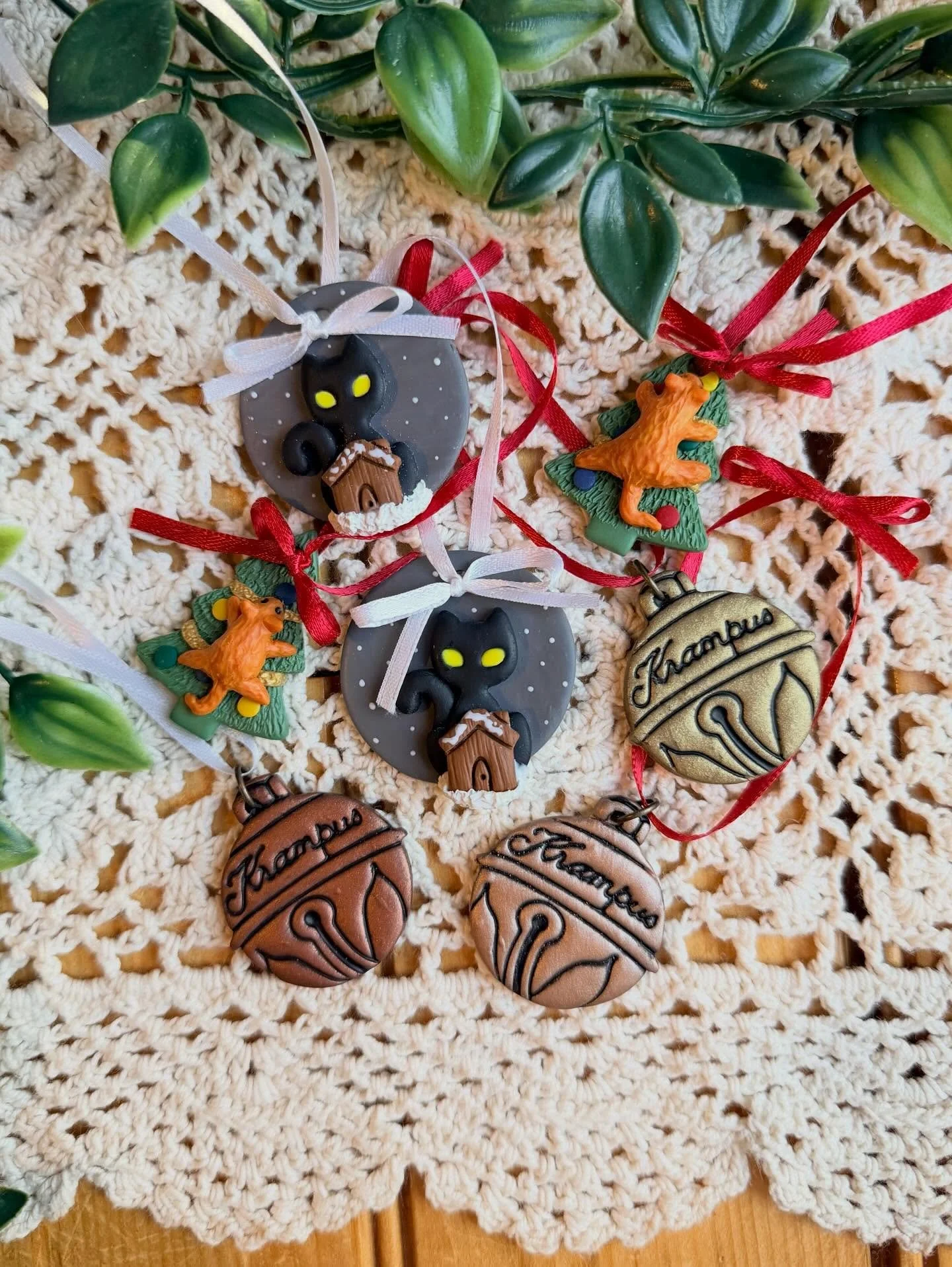 Ornaments! You&rsquo;ll find some at my upcoming November and December markets. So far we have some Yule Cats, Krampus Bells and Christmas Tree Cats. What&rsquo;s your favorite weird holiday creature/tradition? (Mine is the Yule Cat.)
