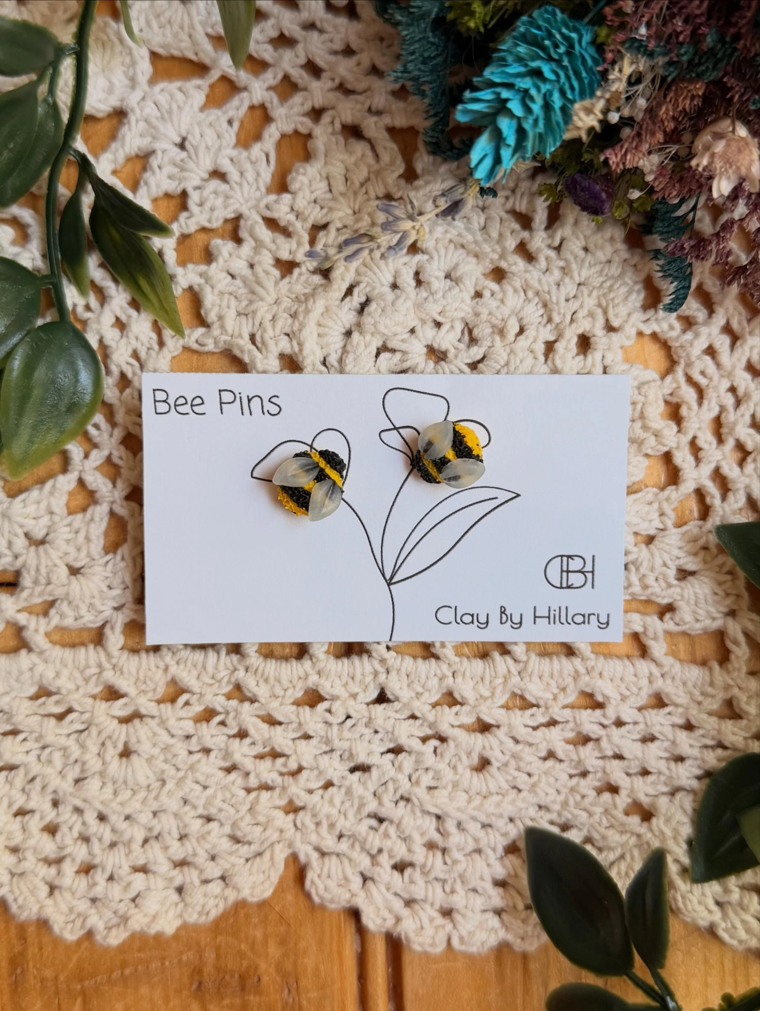 Did you guys know today is World Bee Day?? Seems like the perfect day to add my new bee pins to the website! 🐝